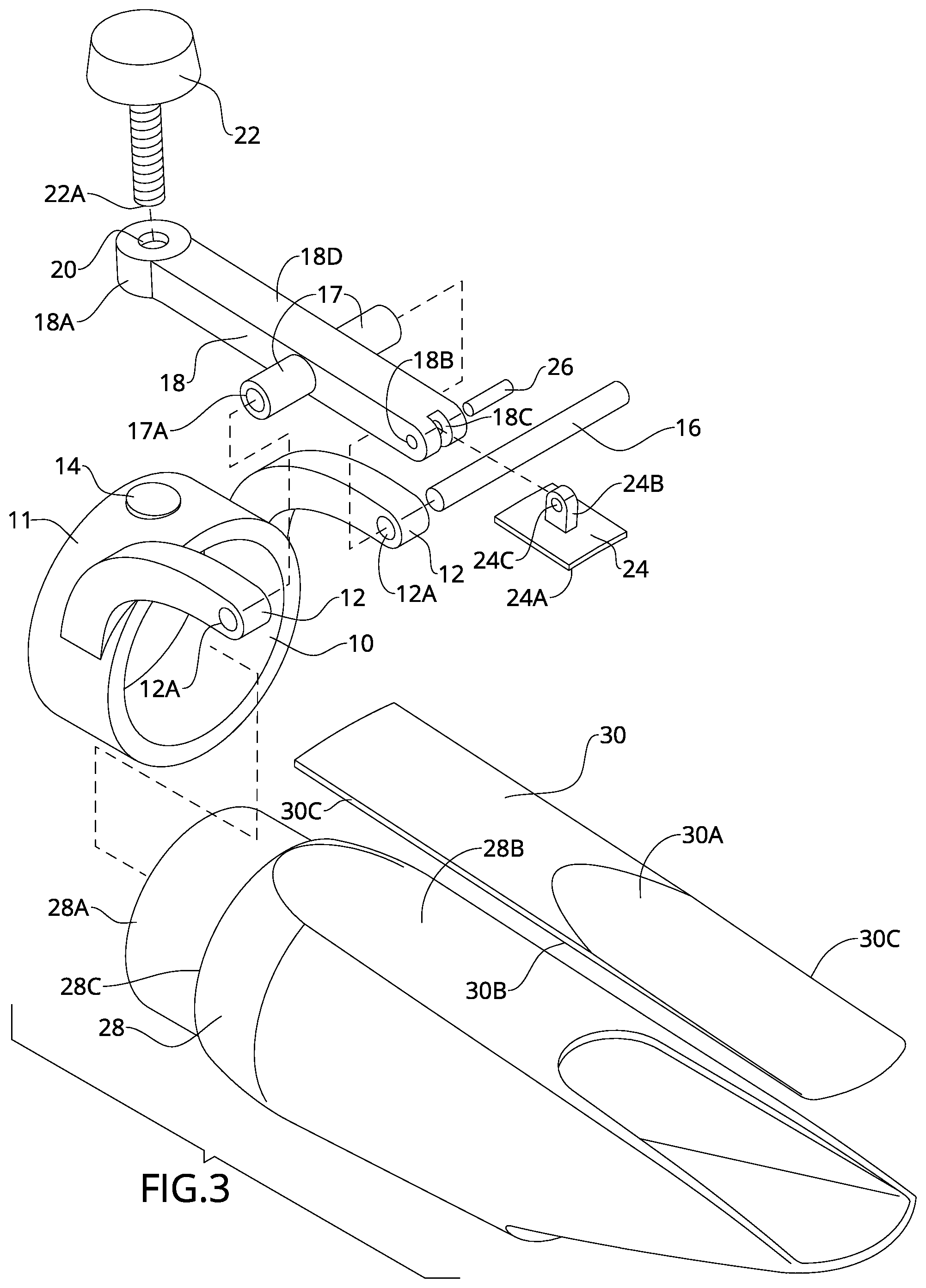 Patent US12112730 Figure 2 – Ligature for musical instrument