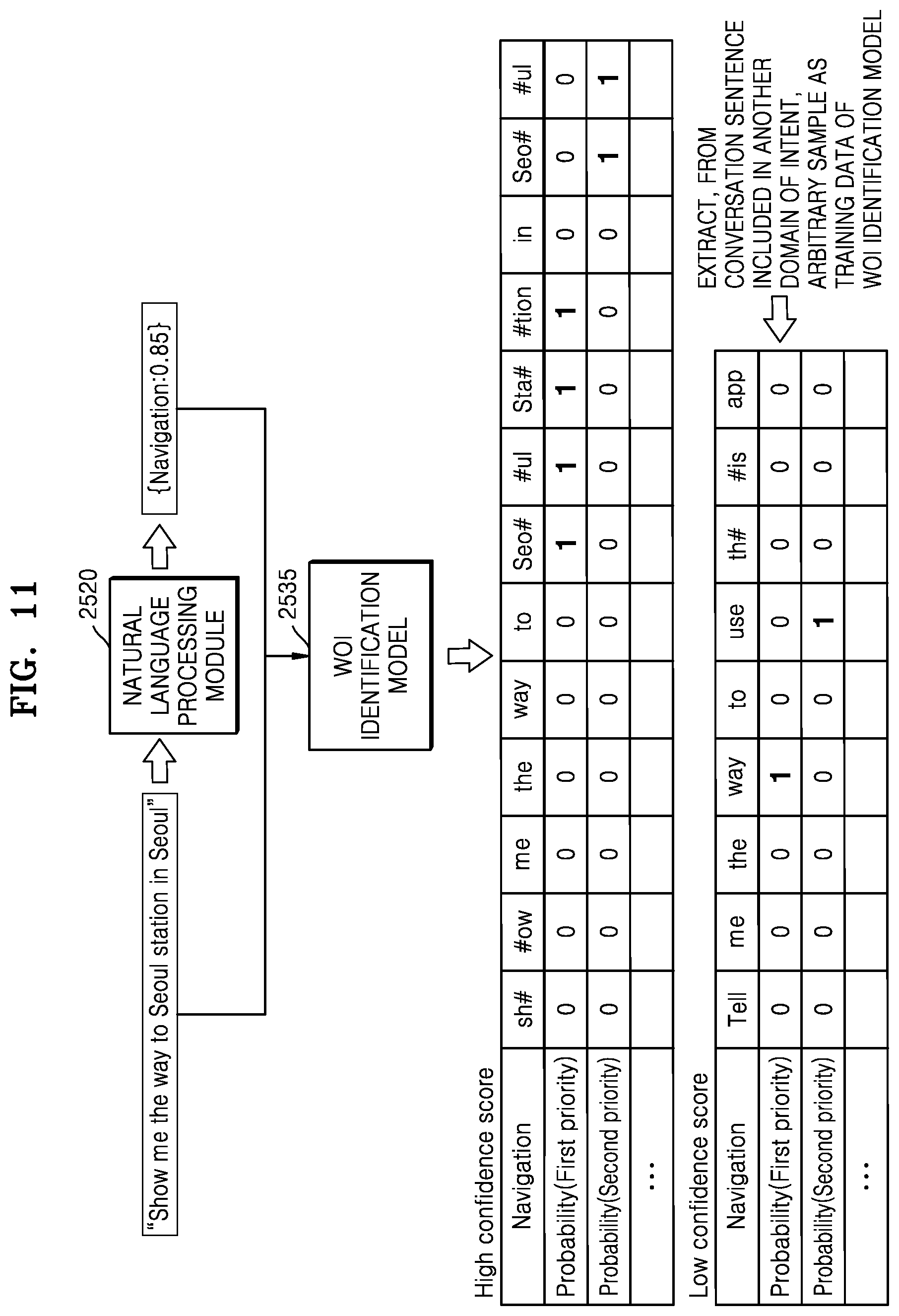 Patent US12112742 Figure 11 – Electronic device for correcting speech input of user and operating method thereof