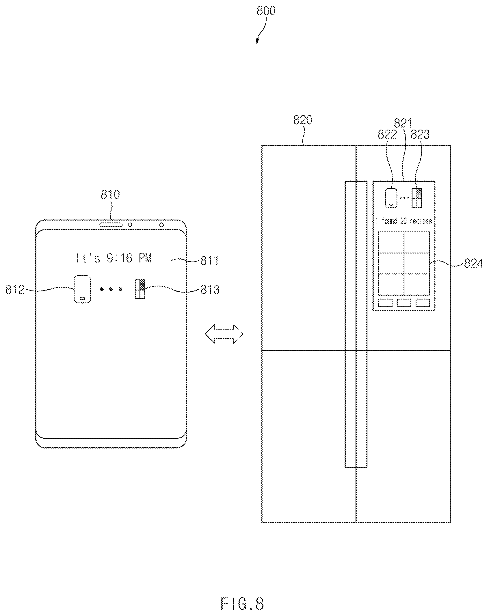Patent US12112747 Figure 8 – Method for controlling external device based on voice and electronic device thereof