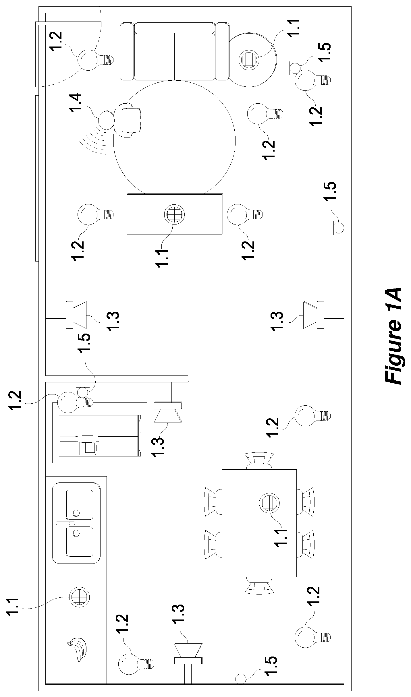 Patent US12112750 Figure 1 – Acoustic zoning with distributed microphones