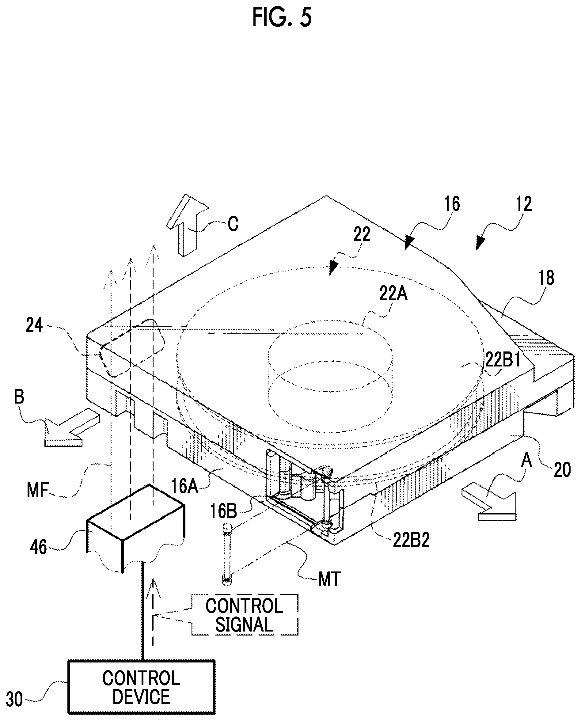 Patent US12112770 Figure 5 – Magnetic tape cartridge, magnetic tape drive, tension control method, method of handling magnetic tape, and program