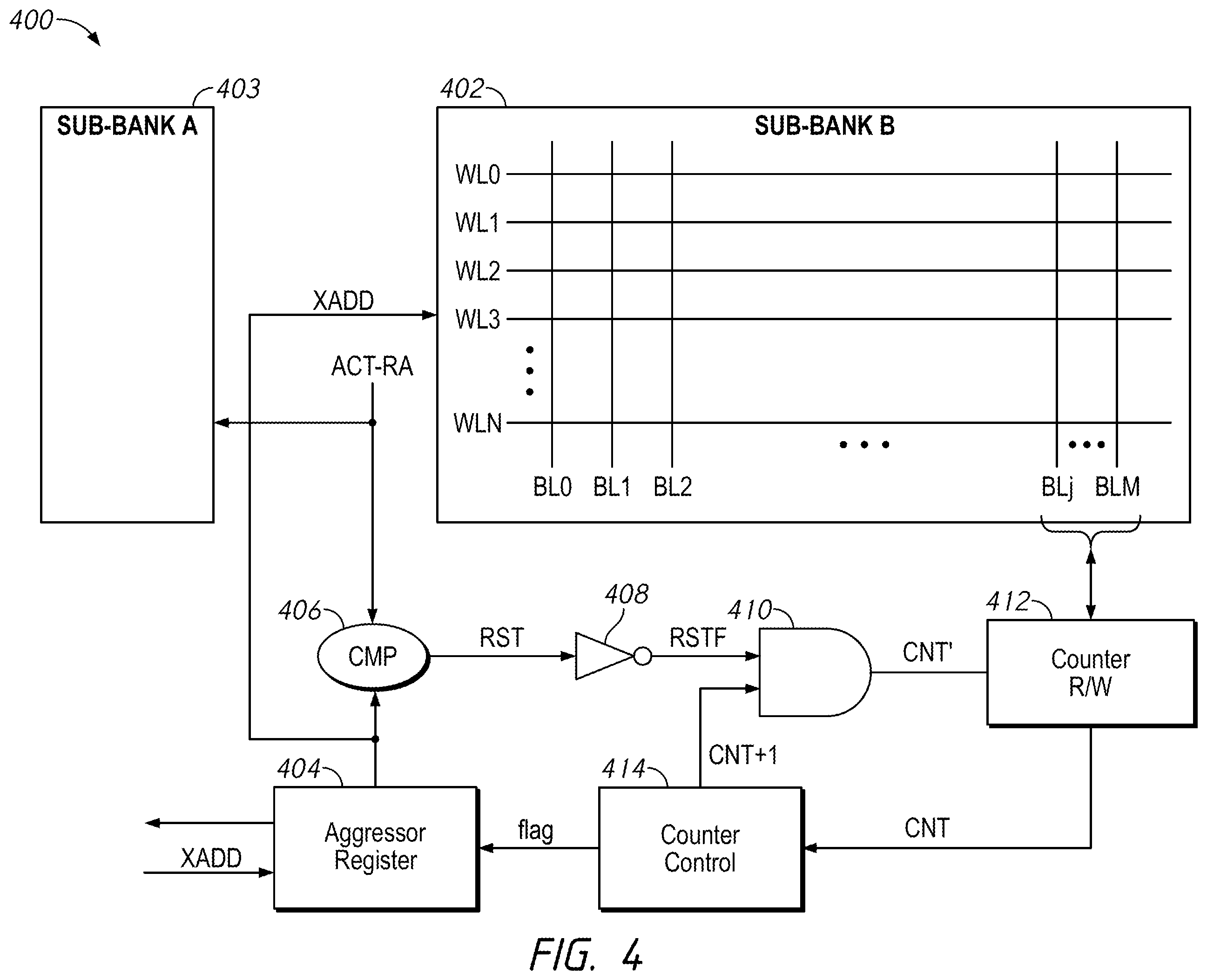 Patent US12112787 Figure 5 – Apparatuses and methods for access based targeted refresh operations