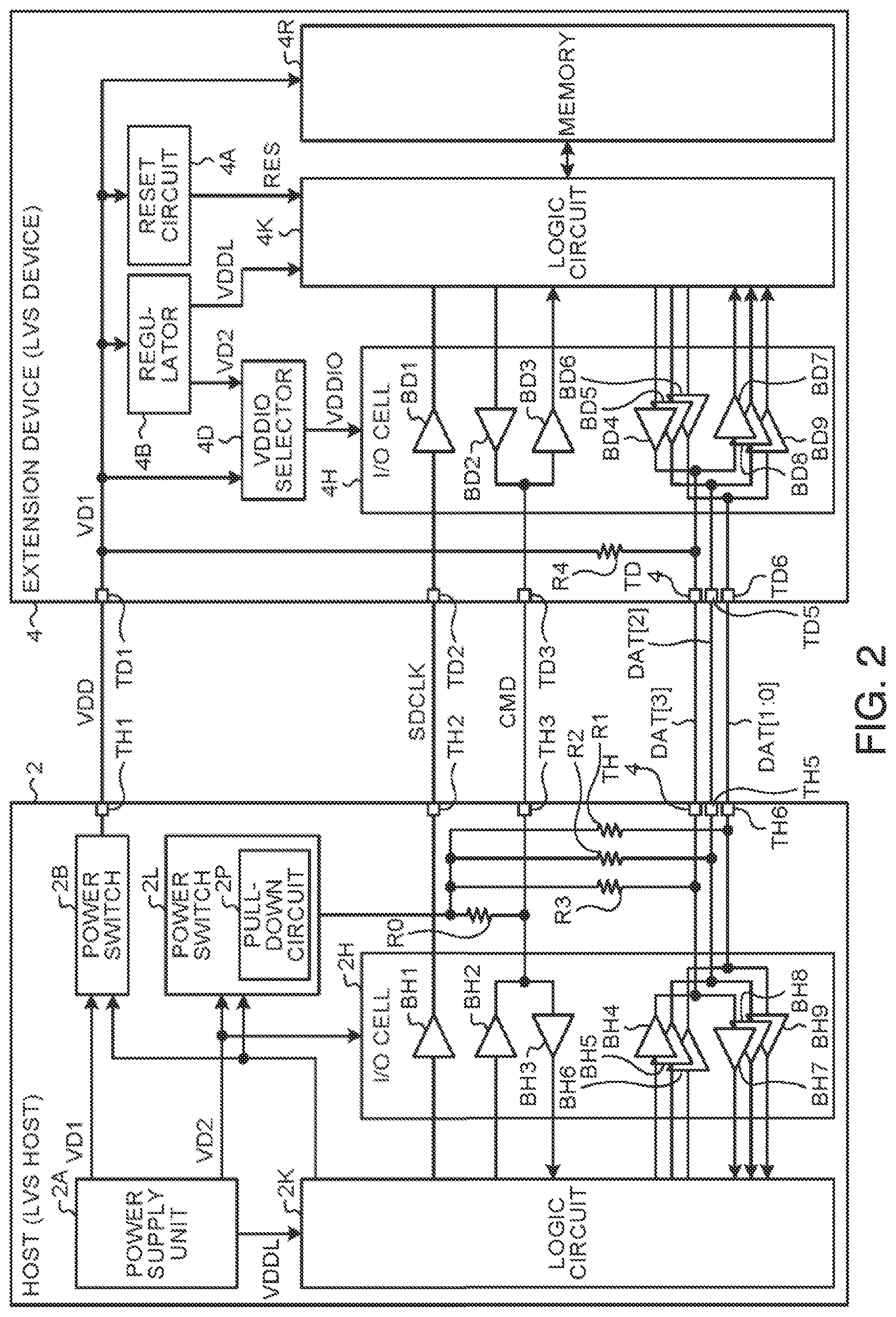 Patent US12112788 Figure 2 – Host apparatus and extension device