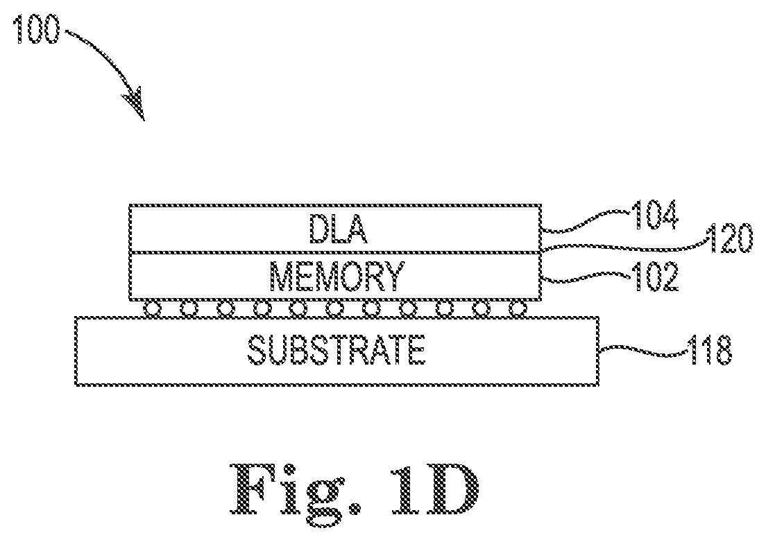 Patent US12112792 Figure 4 – Memory device for wafer-on-wafer formed memory and logic