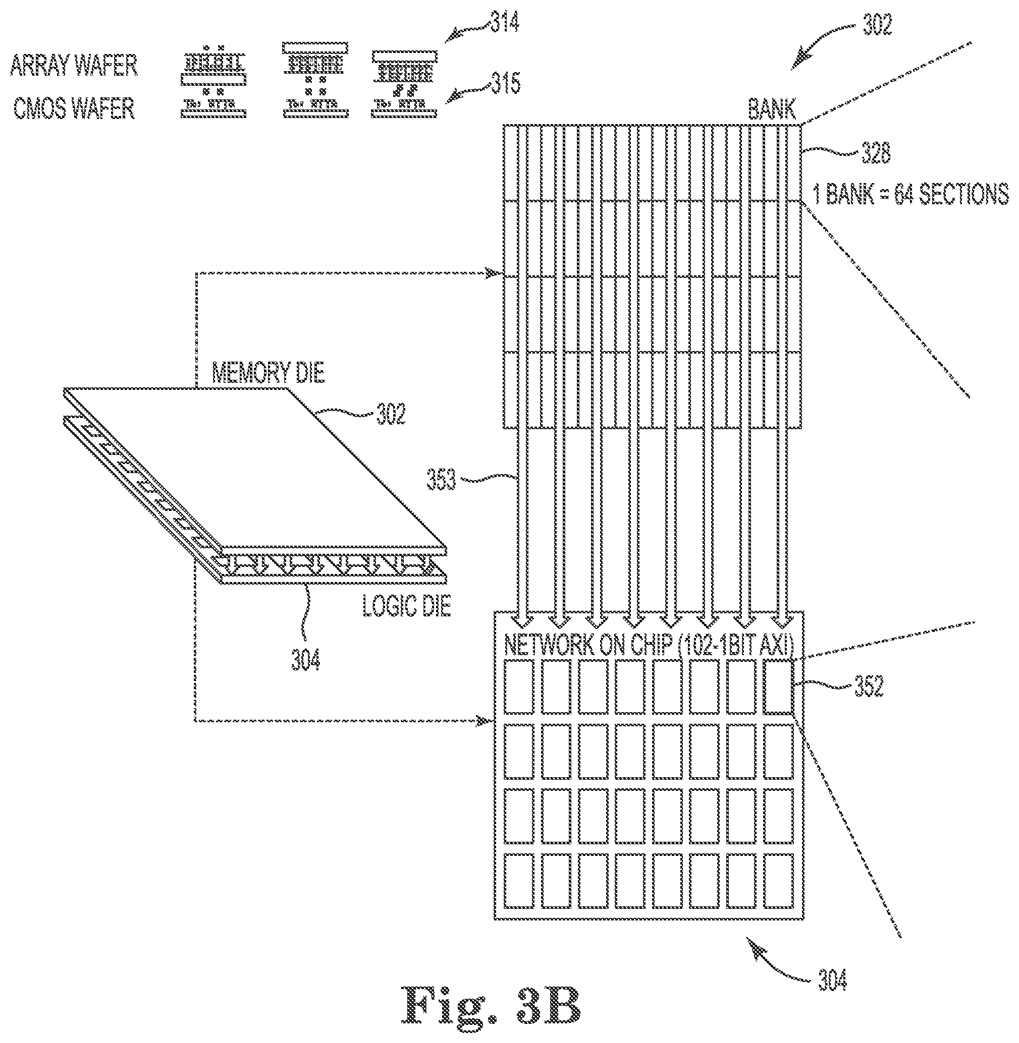 Patent US12112792 Figure 11 – Memory device for wafer-on-wafer formed memory and logic