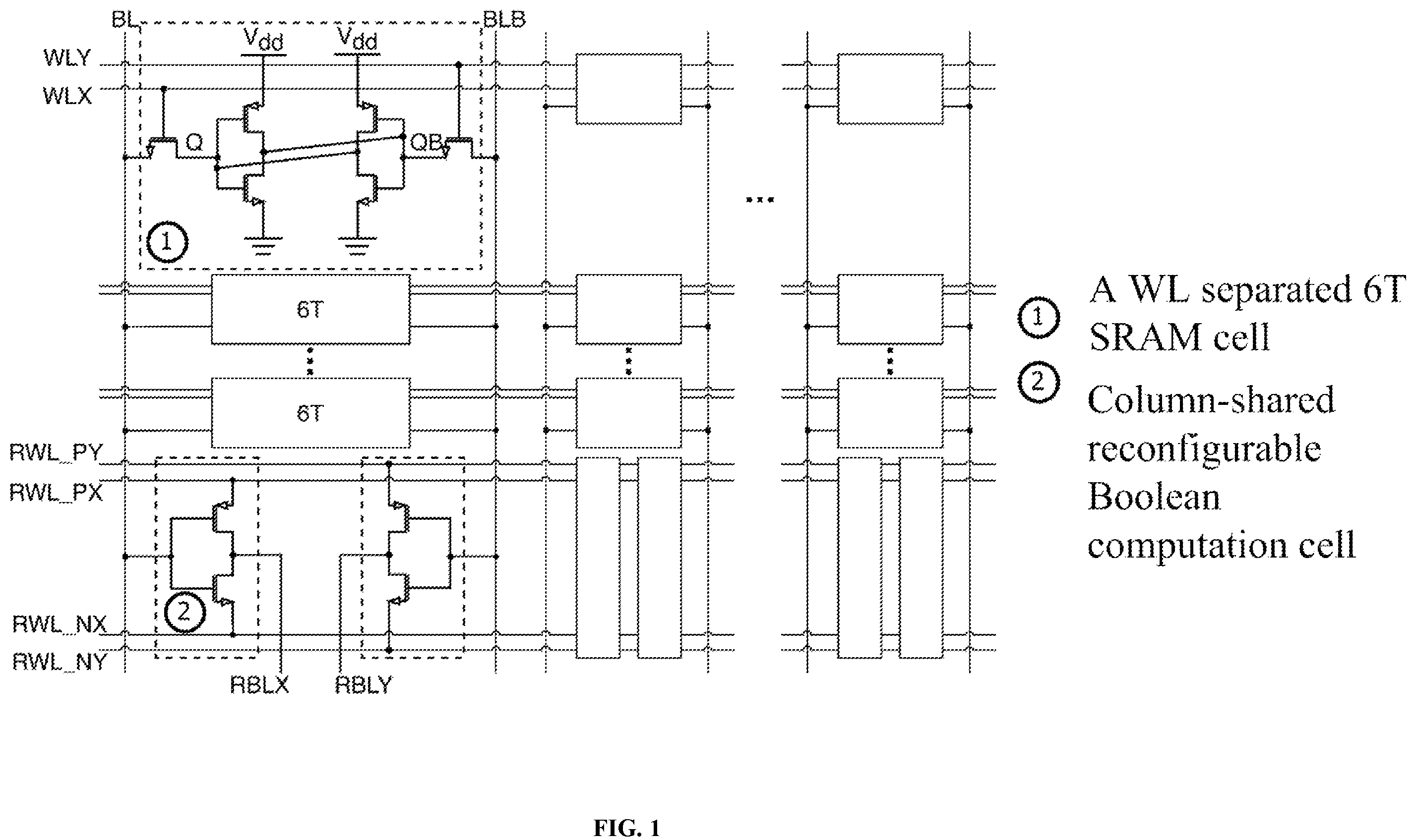 Patent US12112797 — Cross-layer reconfigurable static random access memory (SRAM) based compute-in-memory macro and method for edge intelligence — Figure 1