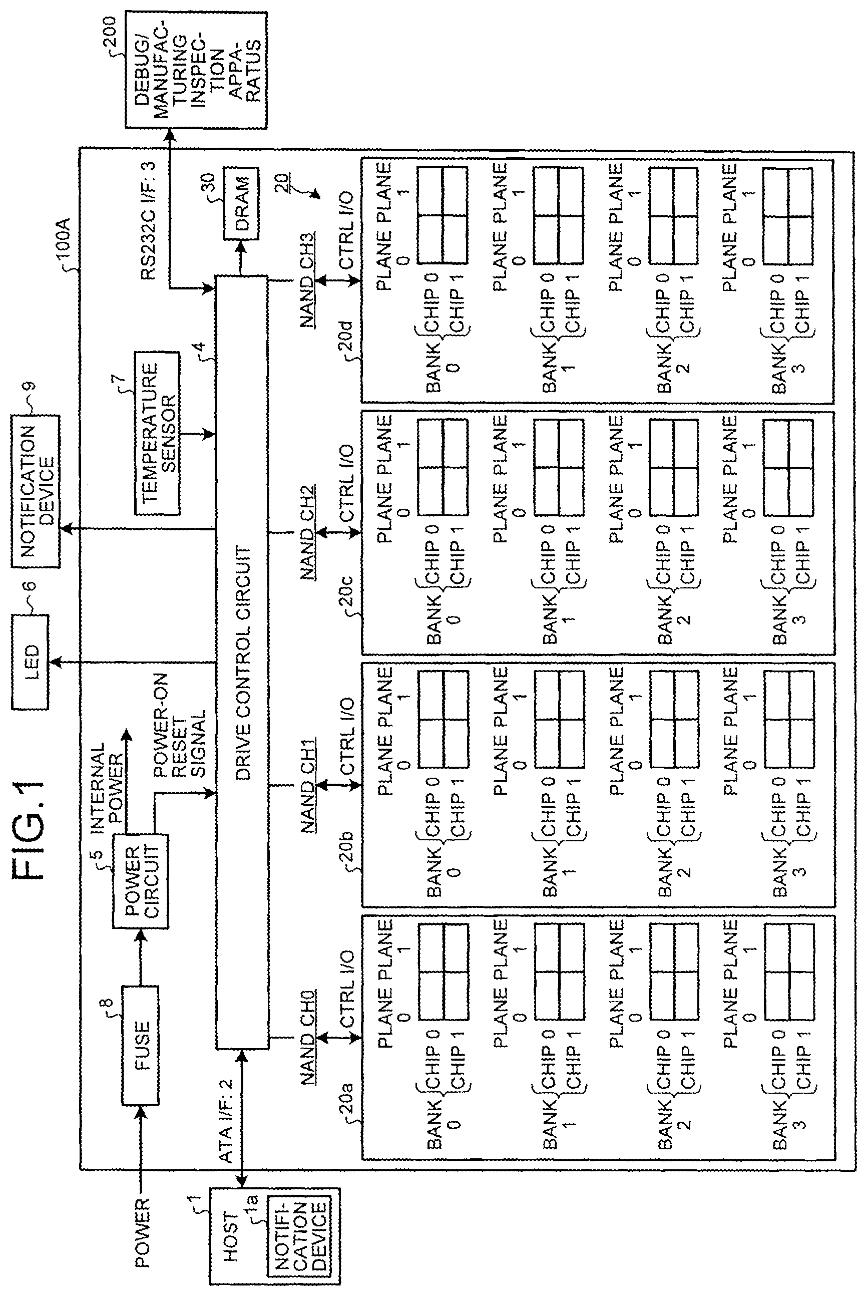Patent US12112810 — Non-volatile semiconductor storage device — Figure 1