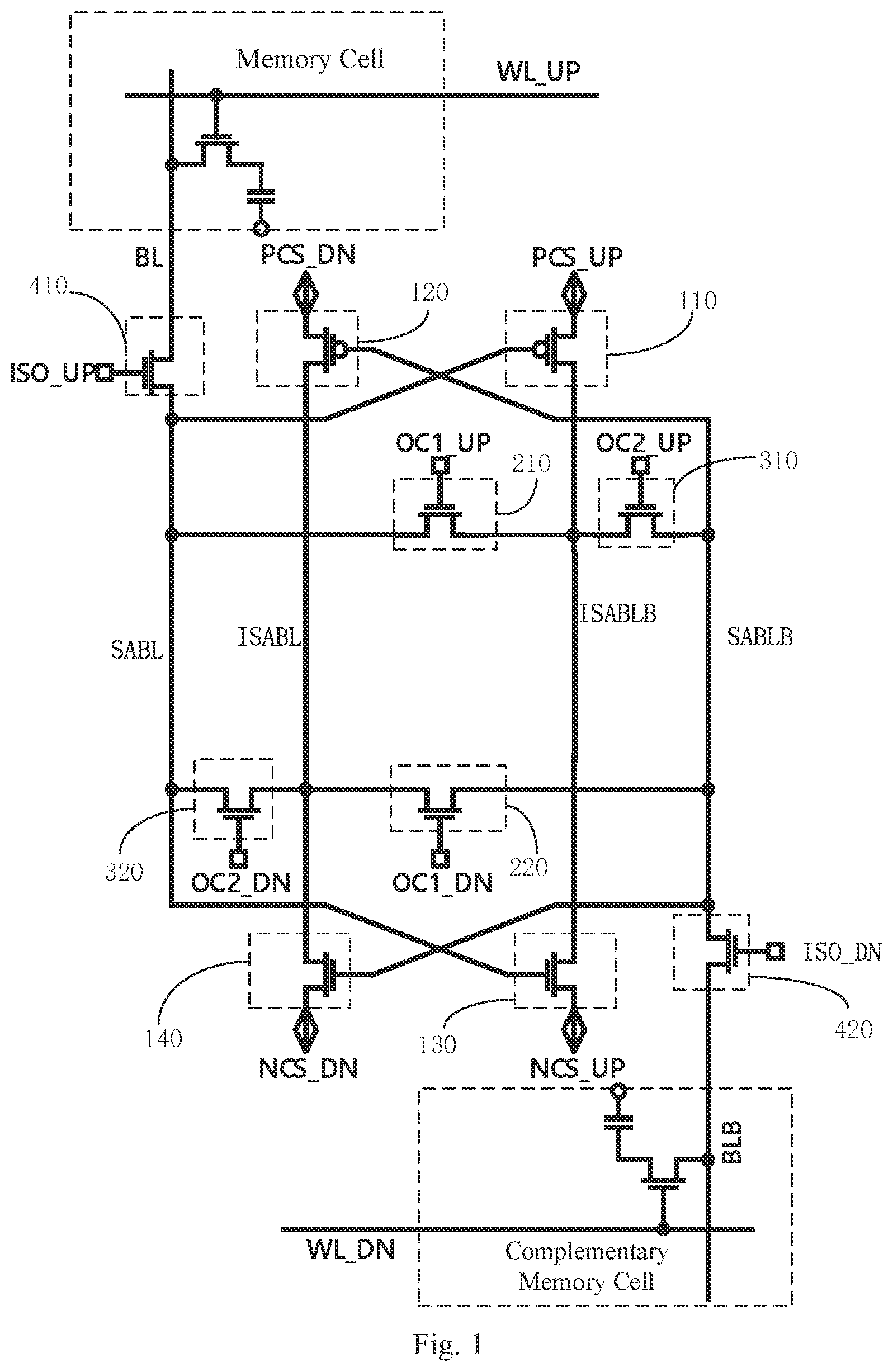Patent US12112824 Figure 1 – Sense amplifier circuit and data read method