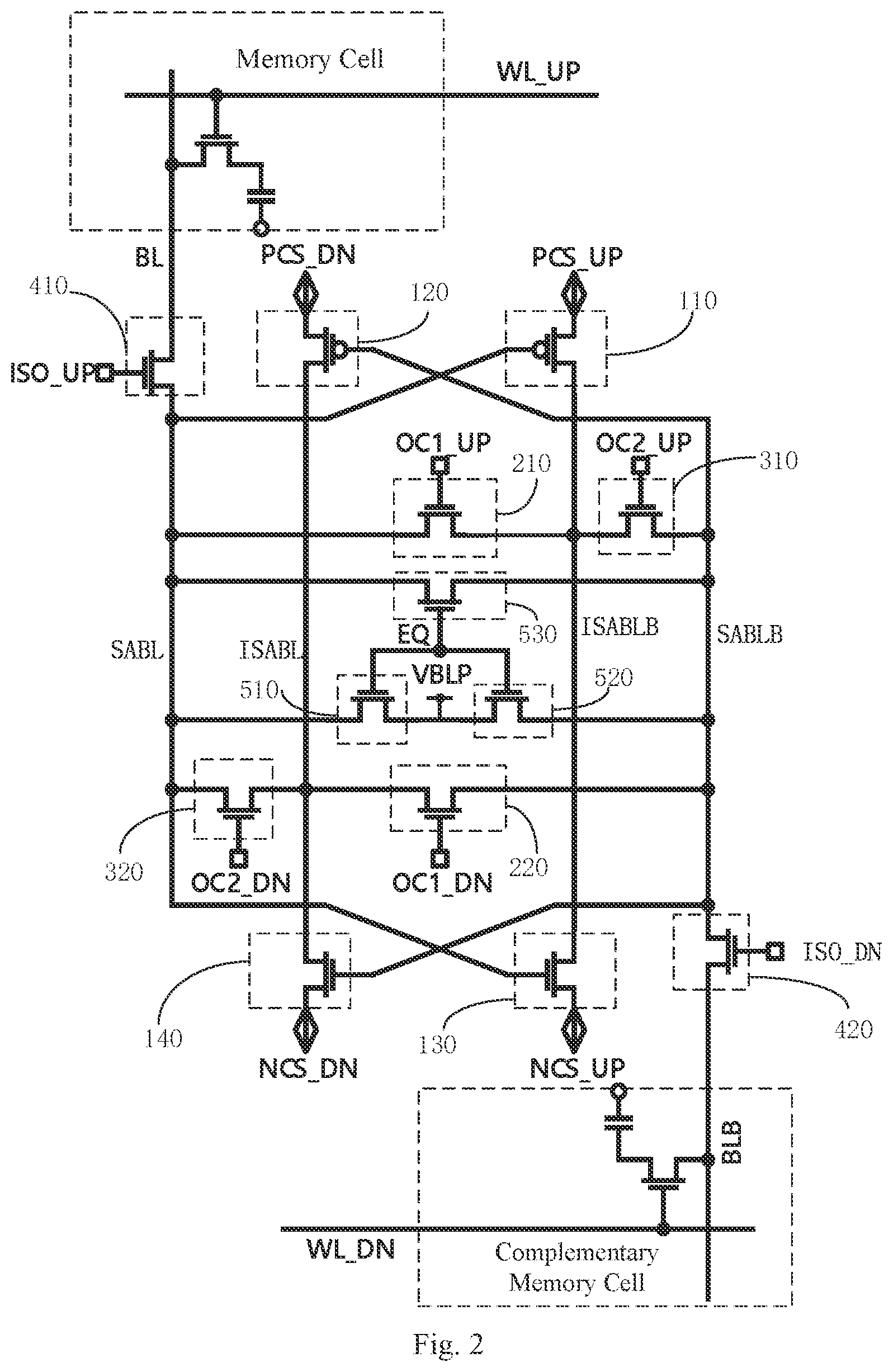 Patent US12112824 Figure 2 – Sense amplifier circuit and data read method