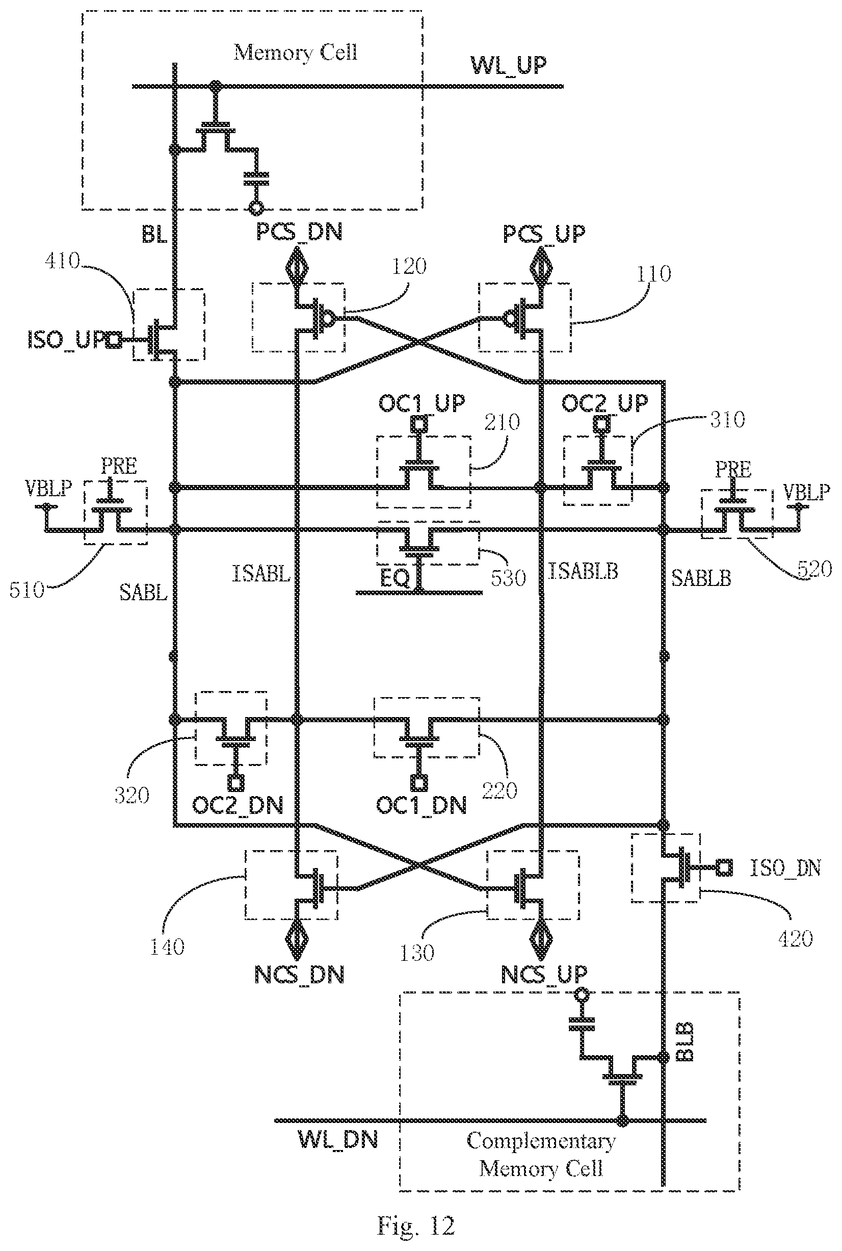 Patent US12112824 Figure 12 – Sense amplifier circuit and data read method
