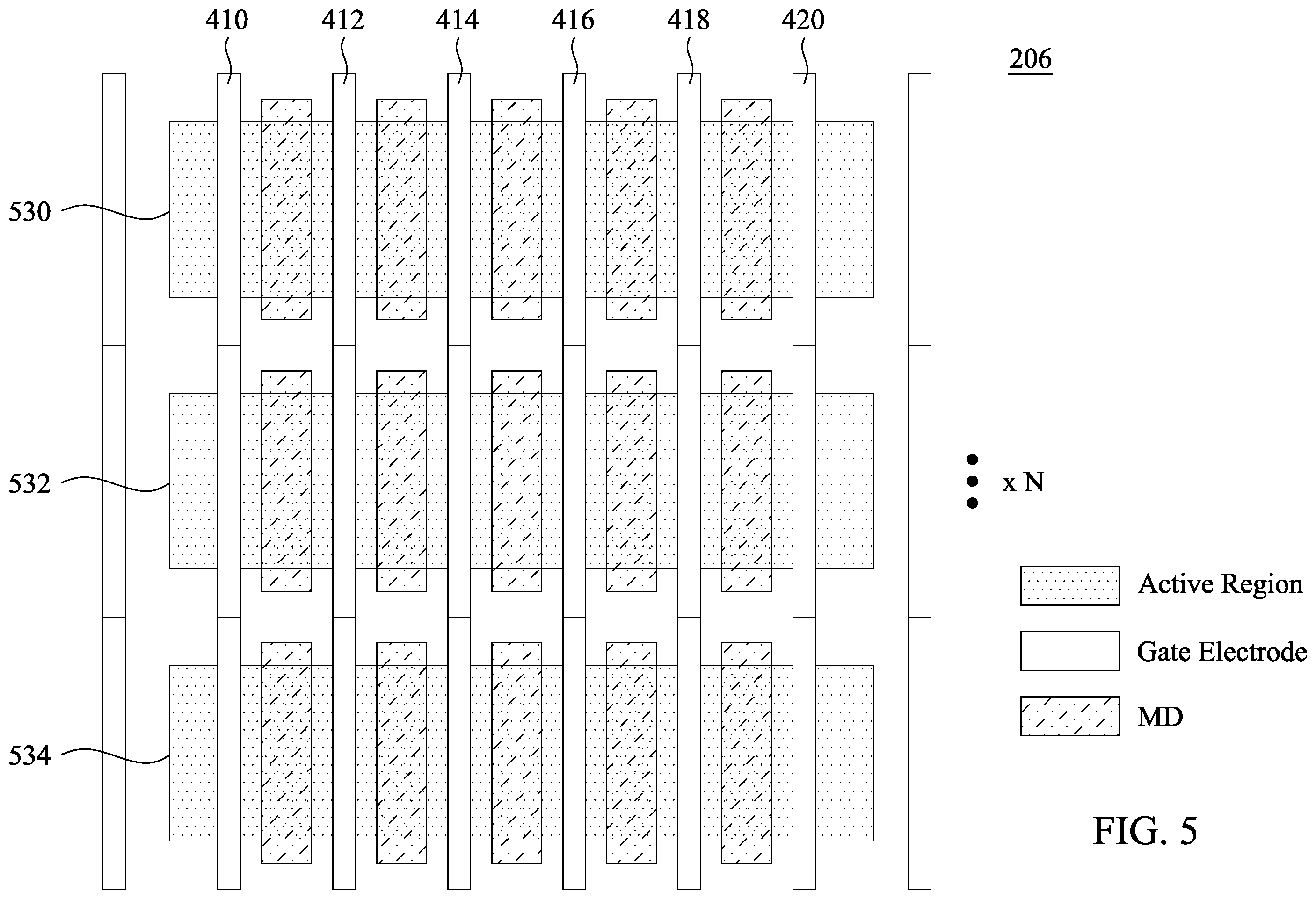 Patent US12112829 Figure 7 – Memory array circuits, memory structures, and methods for fabricating a memory array circuit