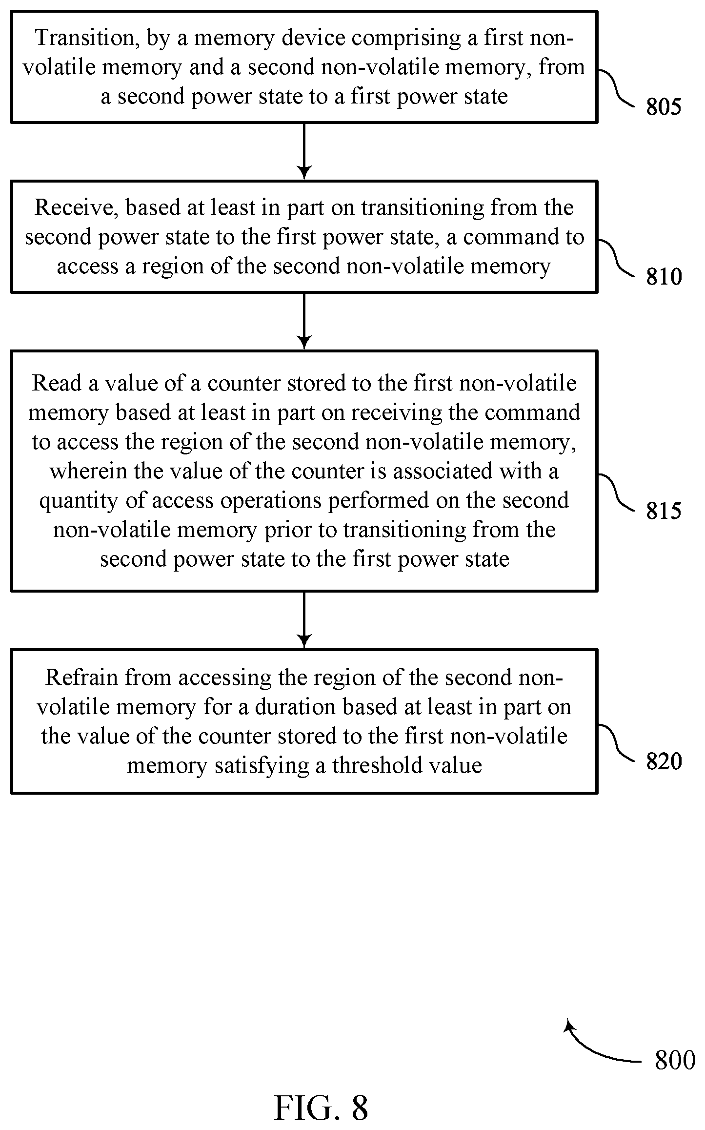 Patent US12112831 Figure 8 – Memory row-hammer mitigation
