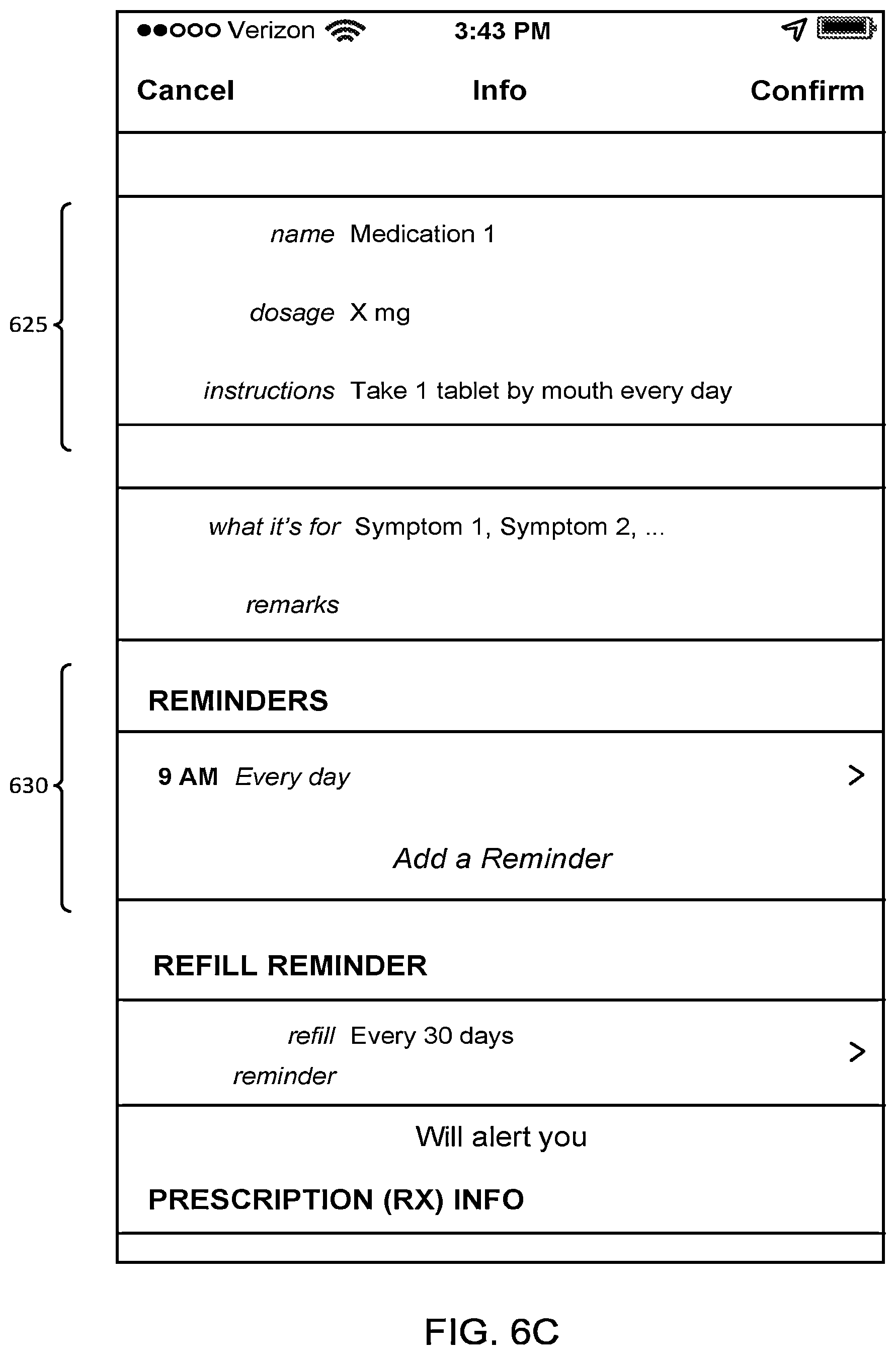 Patent US12112840 Figure 7 – Importing structured prescription records from a prescription label on a medication package