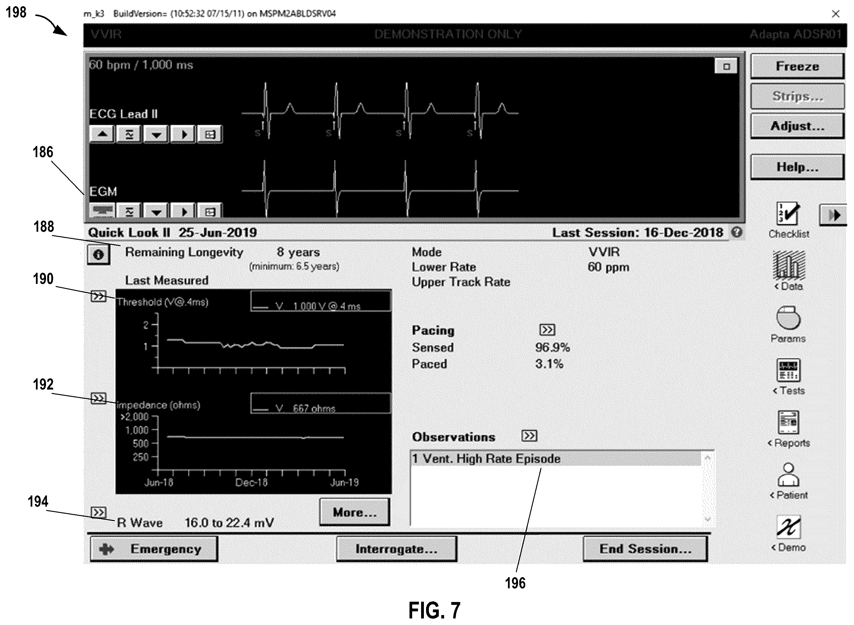 Patent US12112848 Figure 7 – System and method for core-device monitoring