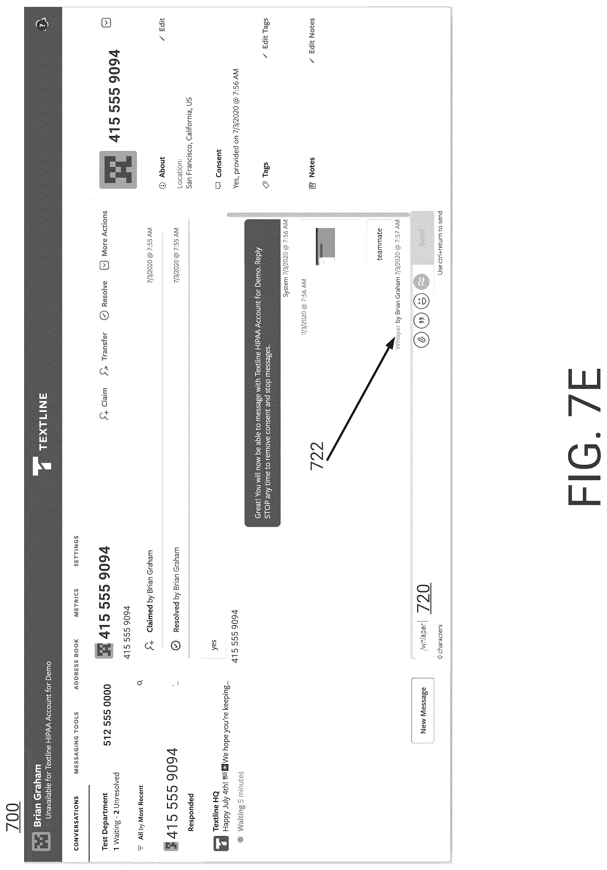 Patent US12112855 Figure 15 – Secure messaging system with constrained user actions for ensured compliant transmission of medical information
