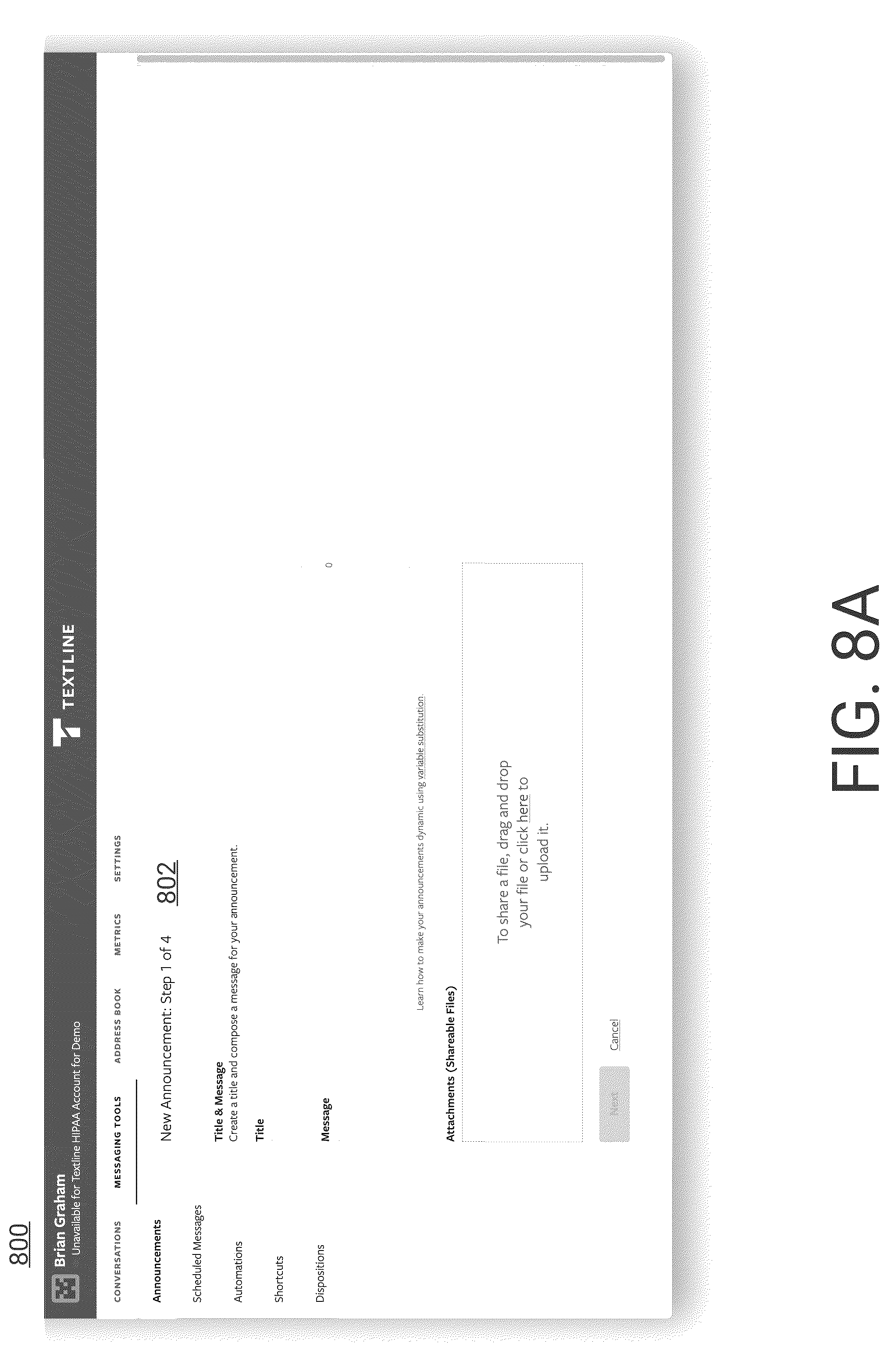Patent US12112855 Figure 16 – Secure messaging system with constrained user actions for ensured compliant transmission of medical information
