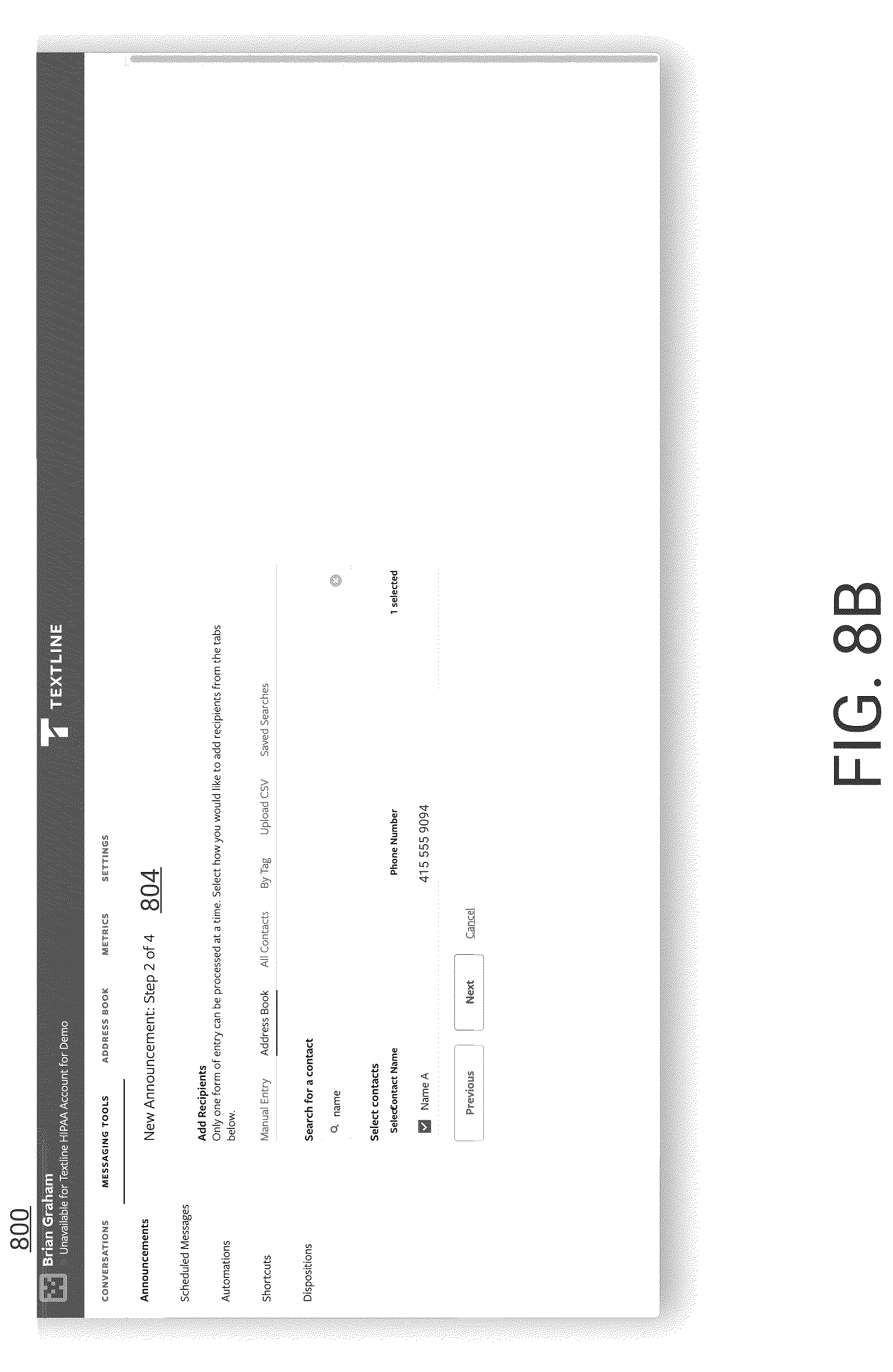 Patent US12112855 Figure 17 – Secure messaging system with constrained user actions for ensured compliant transmission of medical information