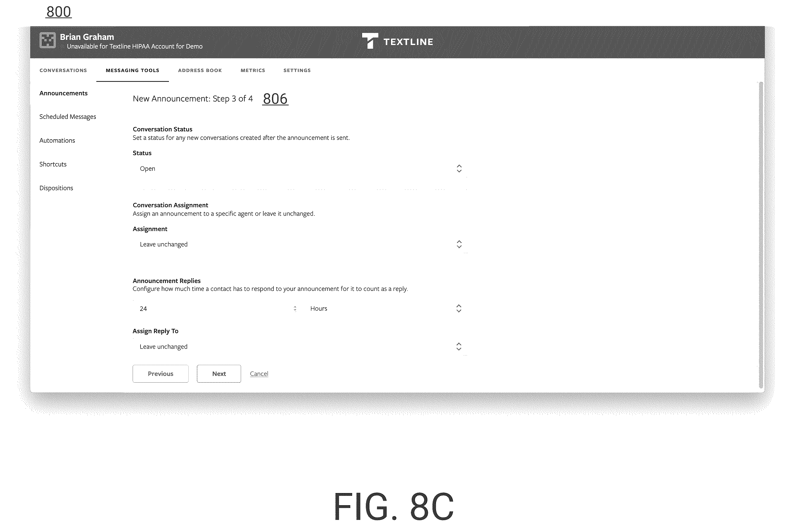 Patent US12112855 Figure 18 – Secure messaging system with constrained user actions for ensured compliant transmission of medical information