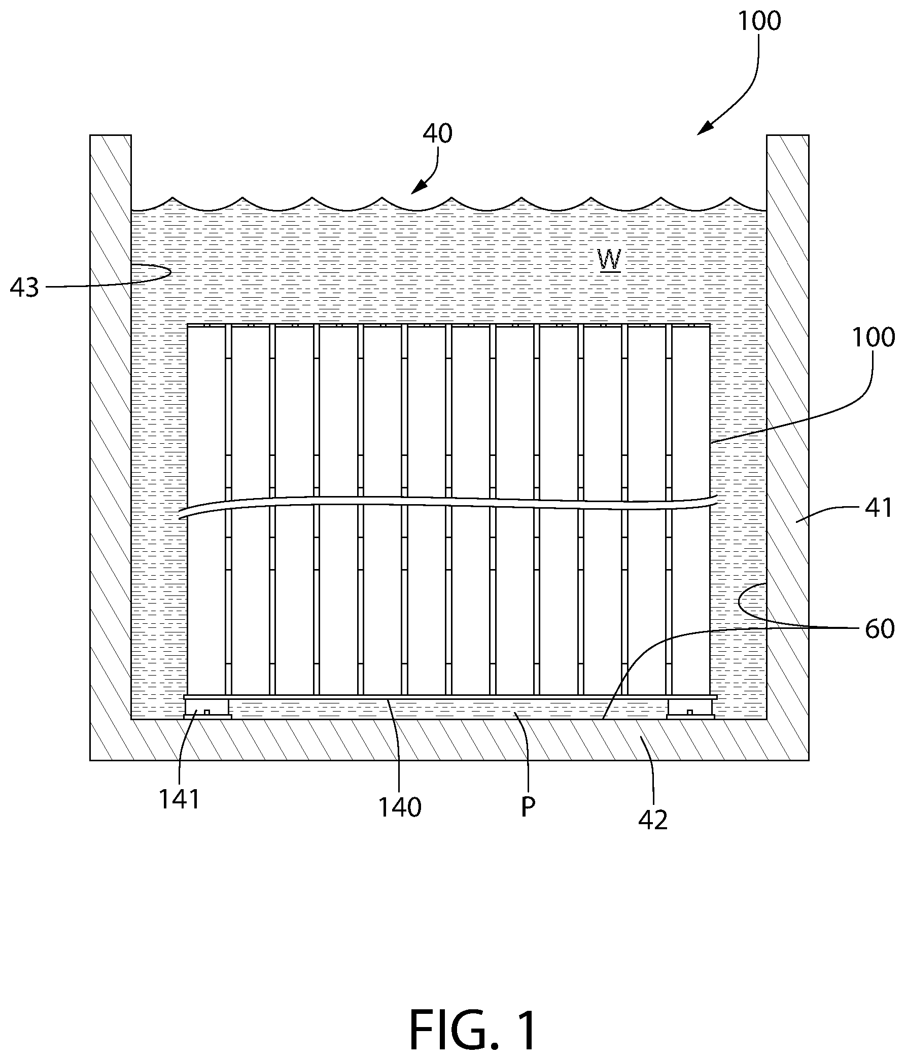 Patent US12112856 Figure 1 – Spent nuclear fuel storage rack system