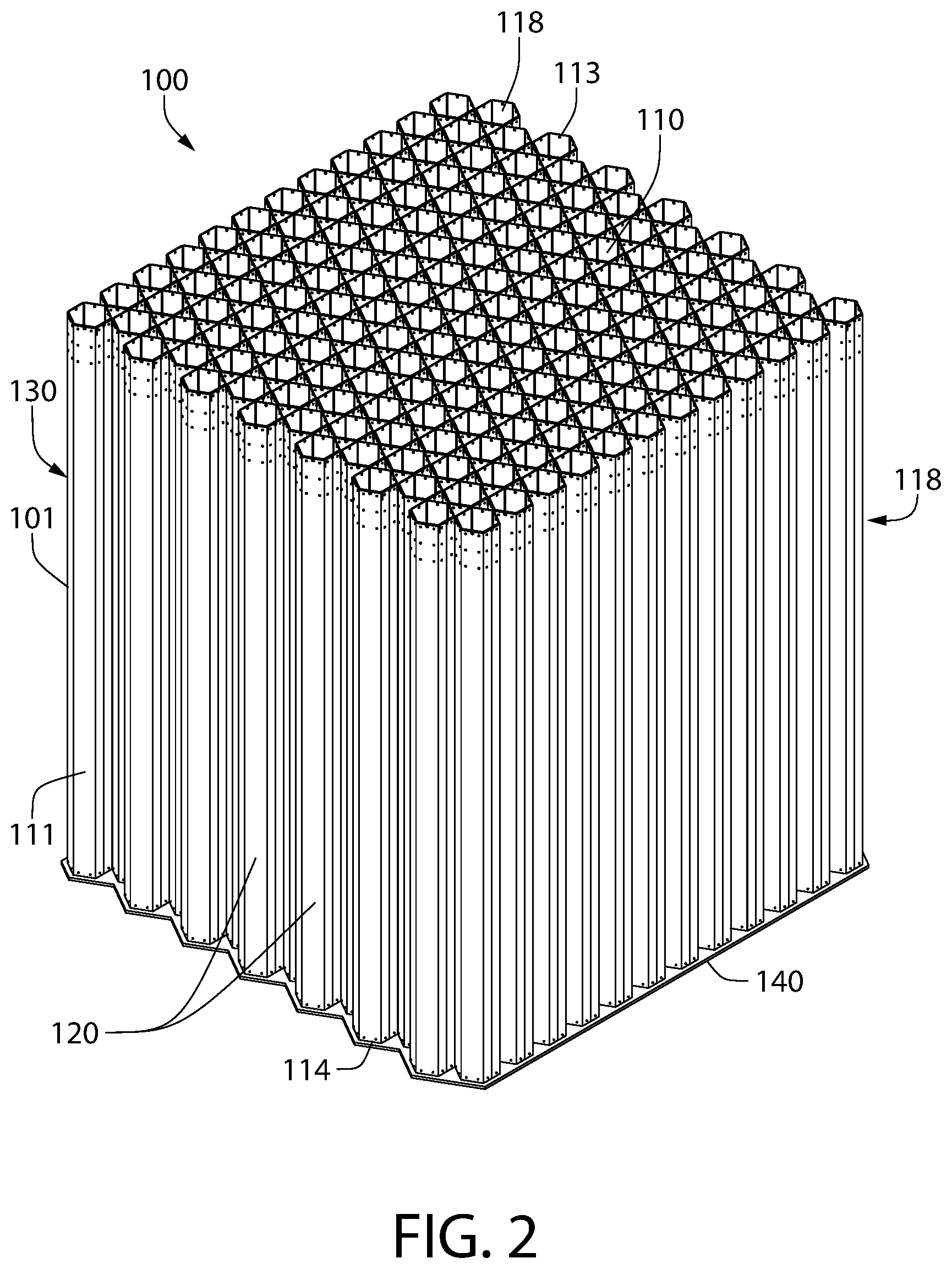 Patent US12112856 Figure 2 – Spent nuclear fuel storage rack system