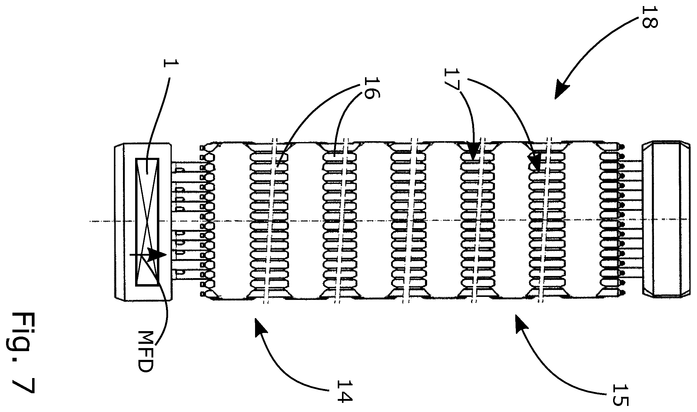 Patent US12112858 Figure 6 – Filter and a fuel assembly for a nuclear plant