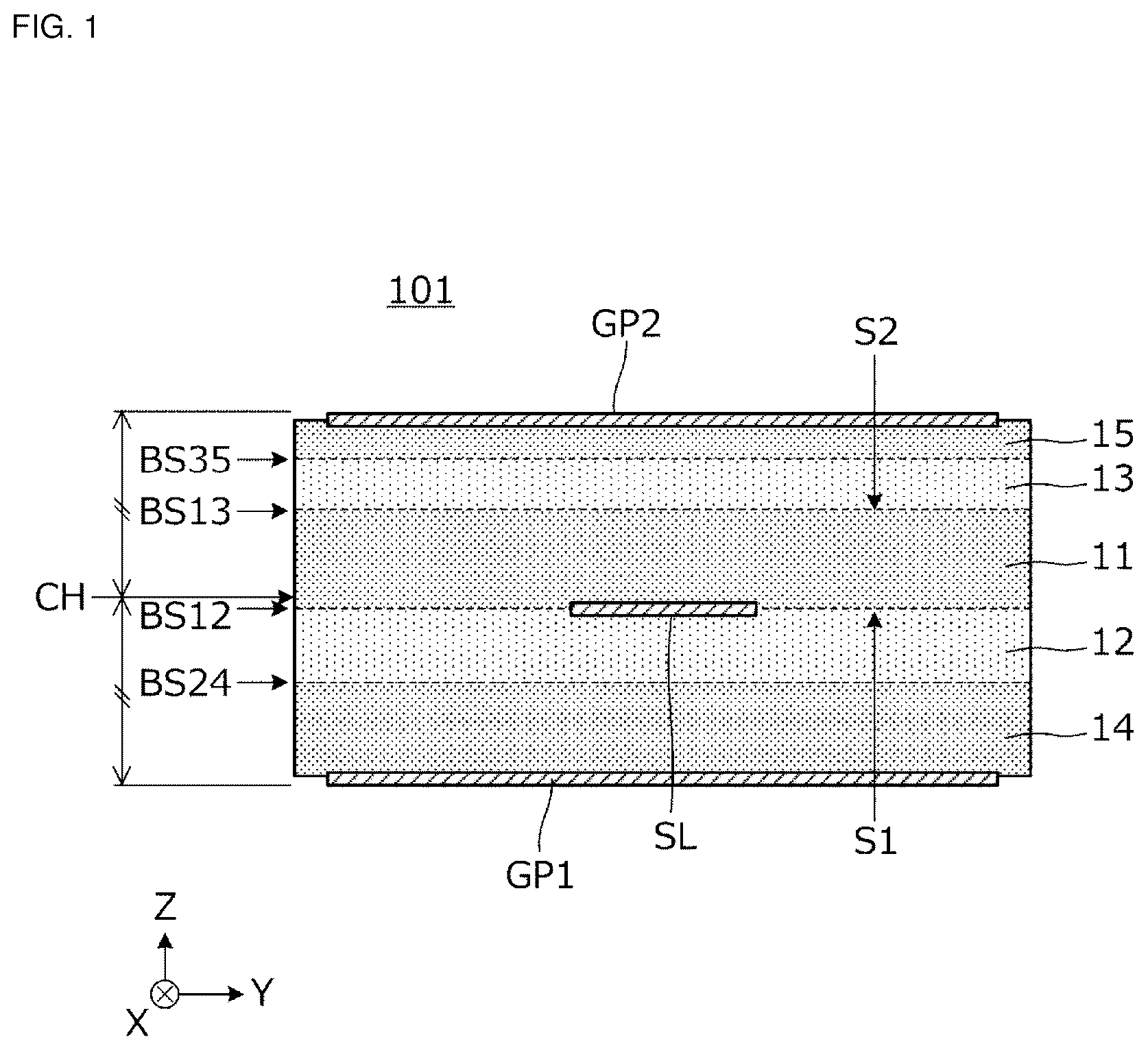 Patent US12112867 Figure 1 – Multilayered substrate