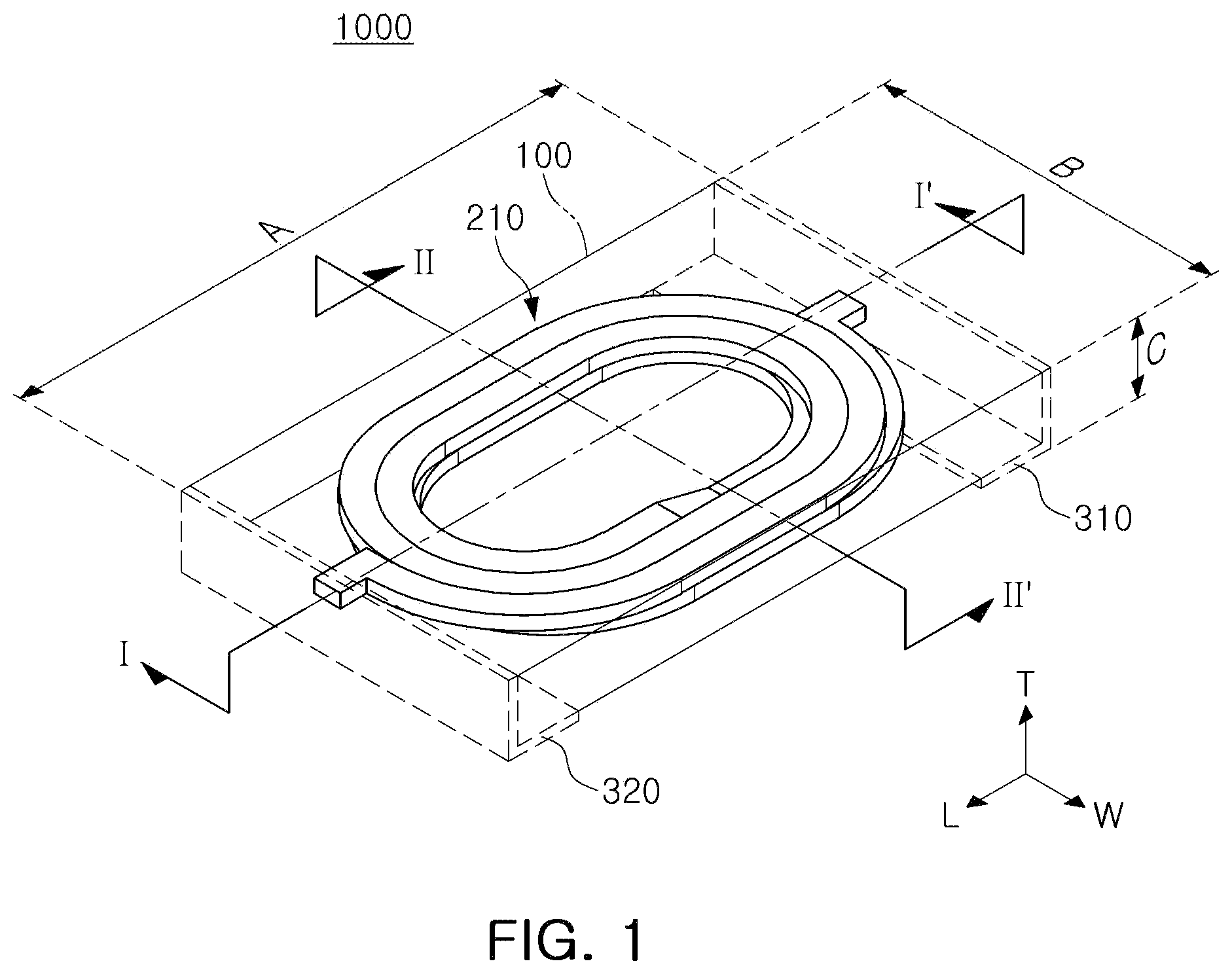 Patent US12112879 Figure 1 – Coil component