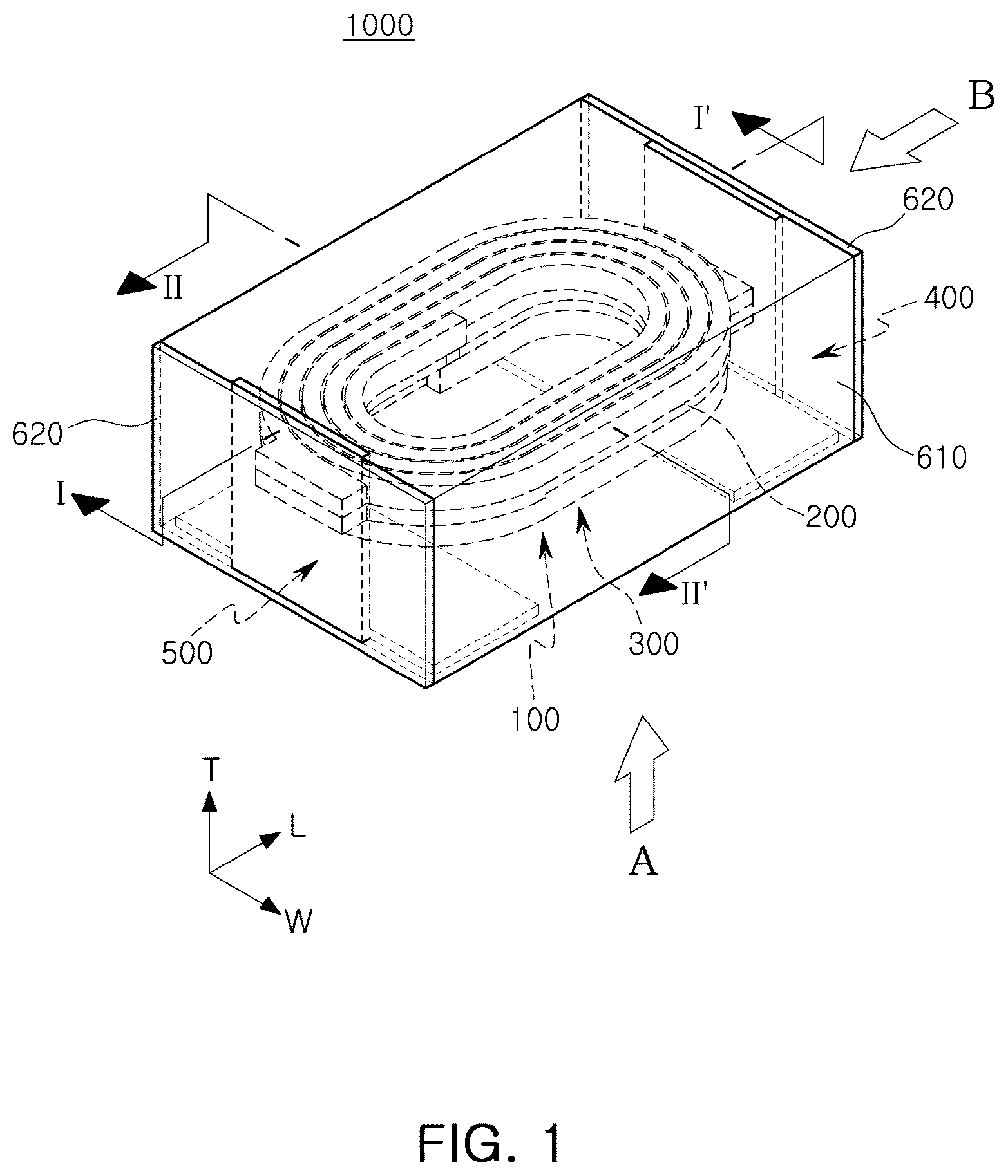 Patent US12112880 Figure 1 – Coil component