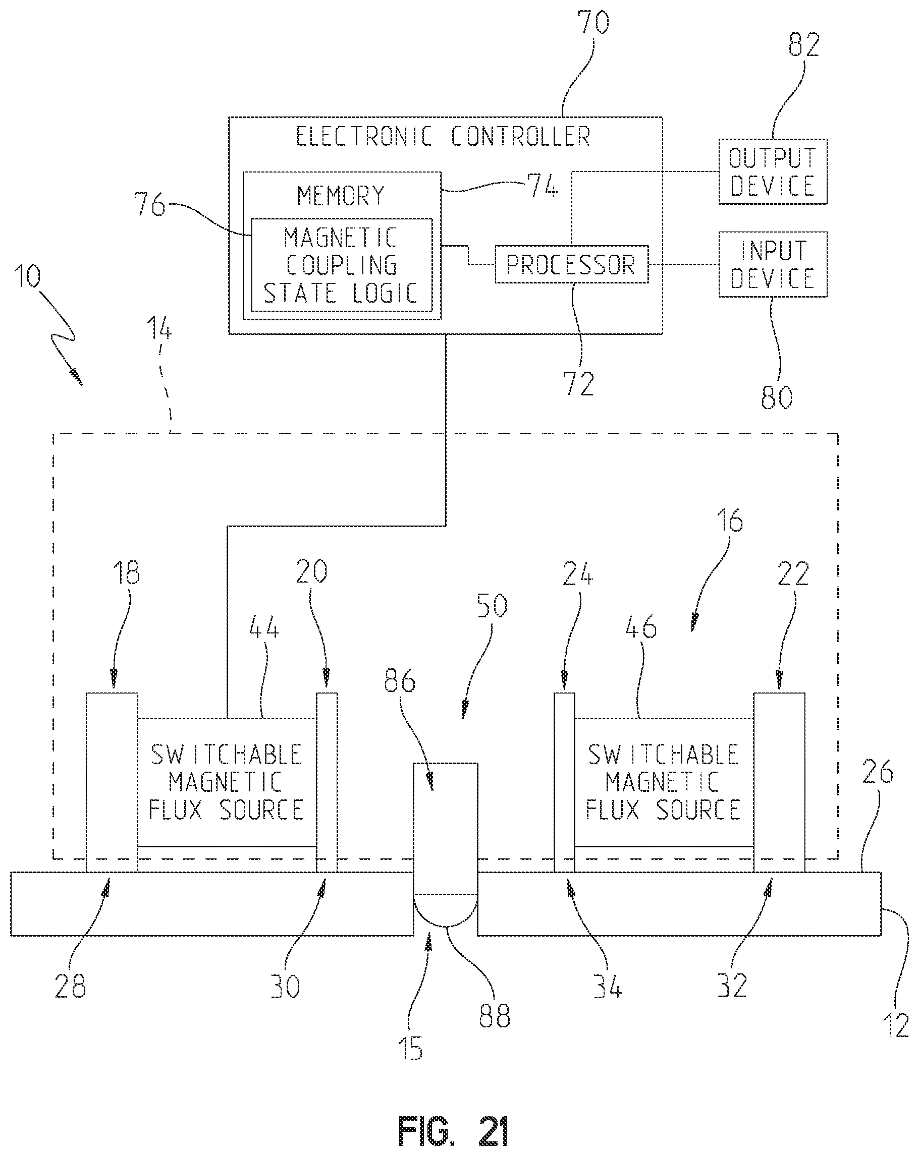Patent US12112889 Figure 18 – Magnetic coupling device