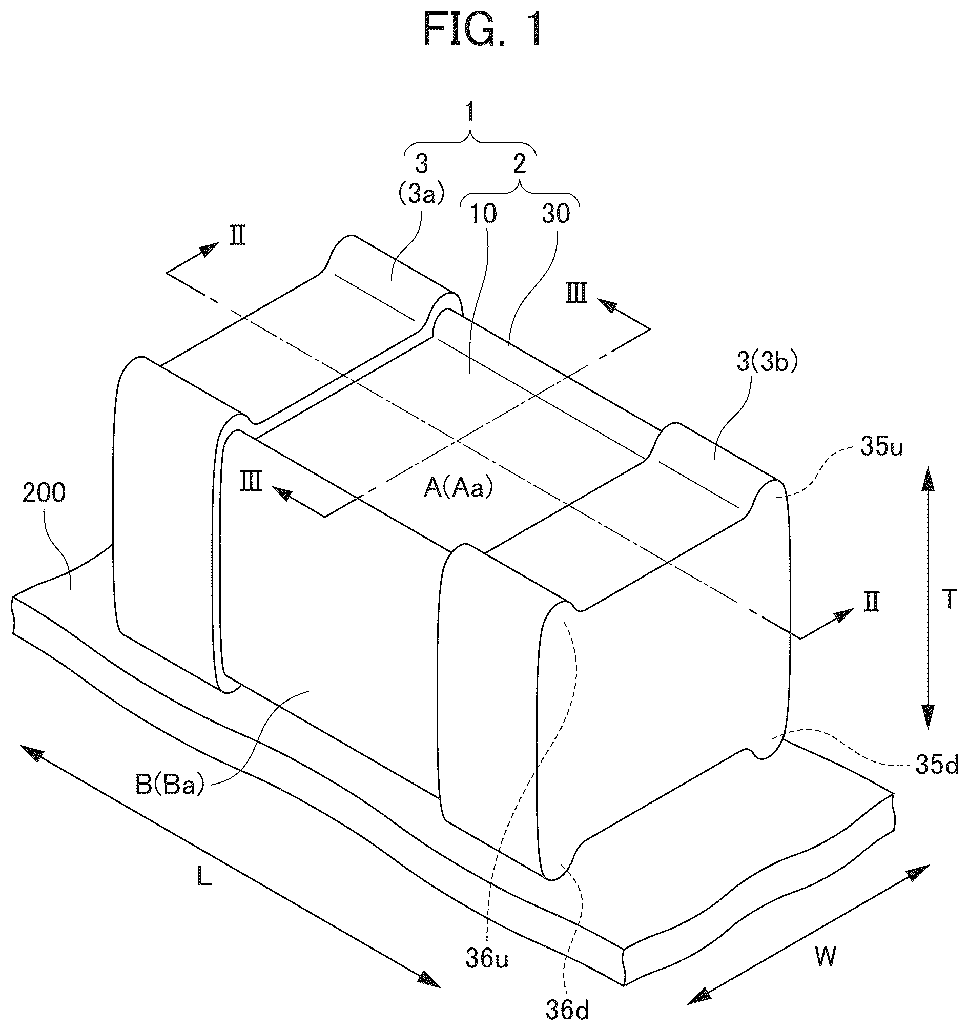 Patent US12112895 Figure 1 – Multilayer ceramic capacitor