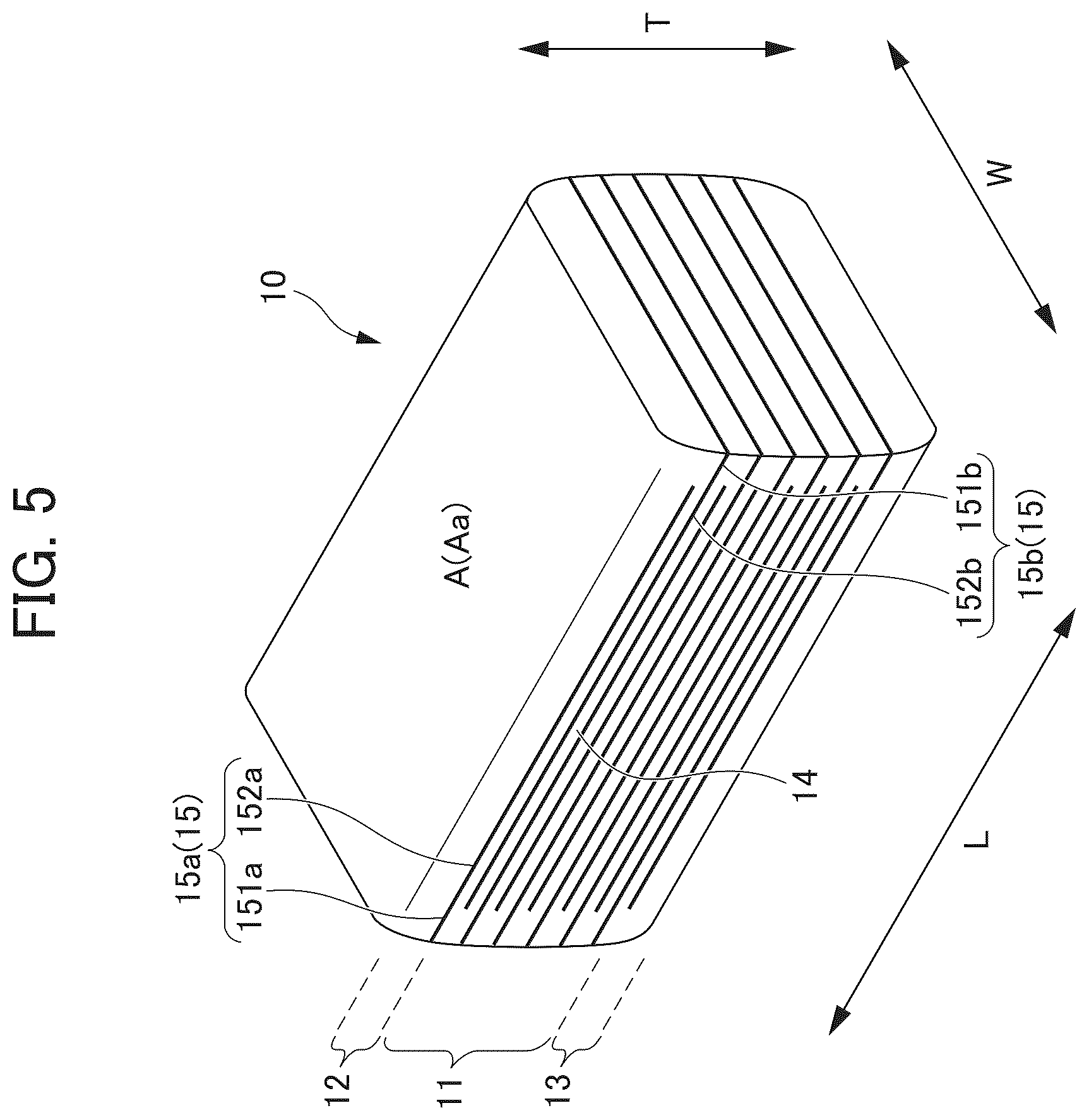 Patent US12112895 Figure 5 – Multilayer ceramic capacitor