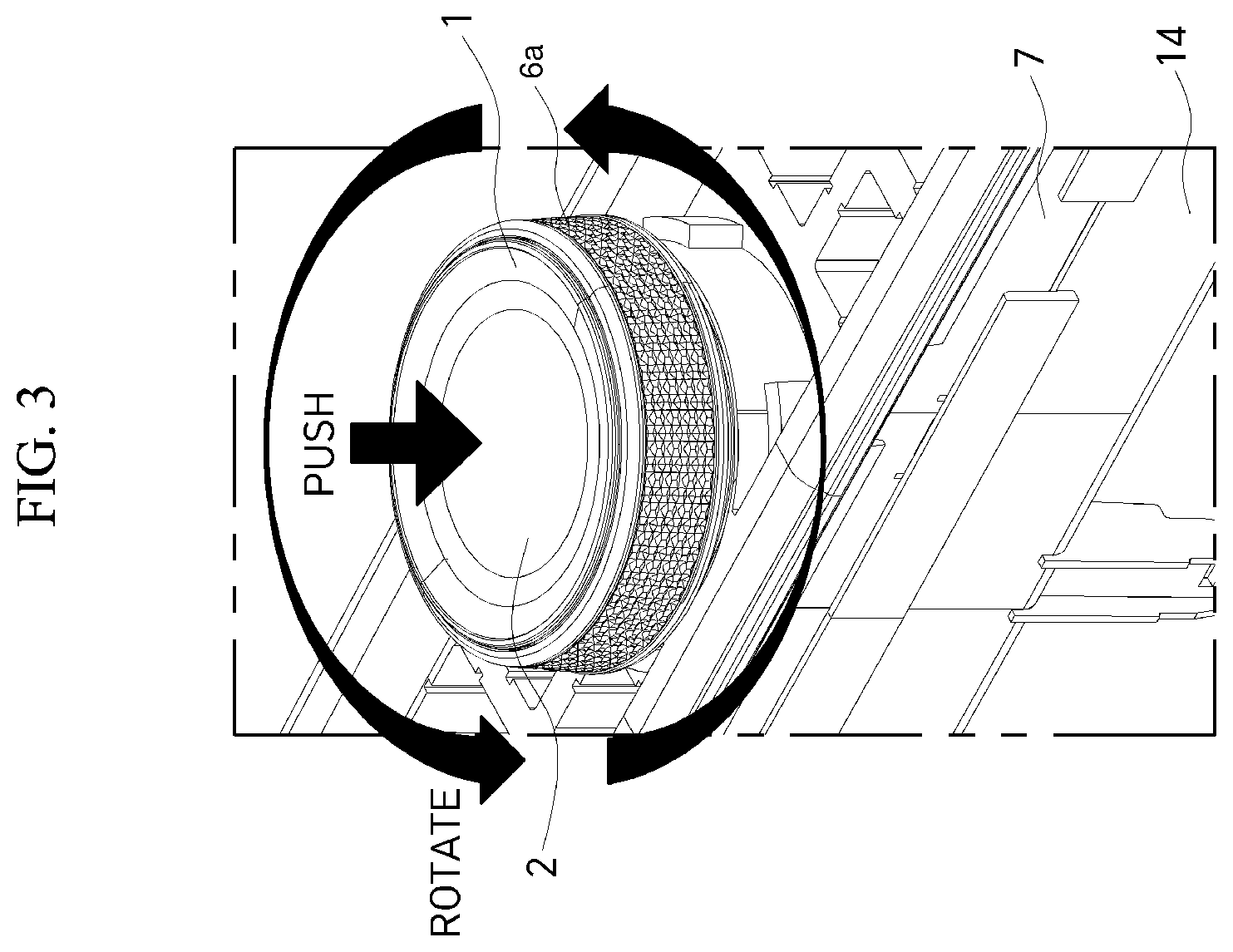 Patent US12112903 Figure 3 – Mechanical knob apparatus capable of push and rotation operations