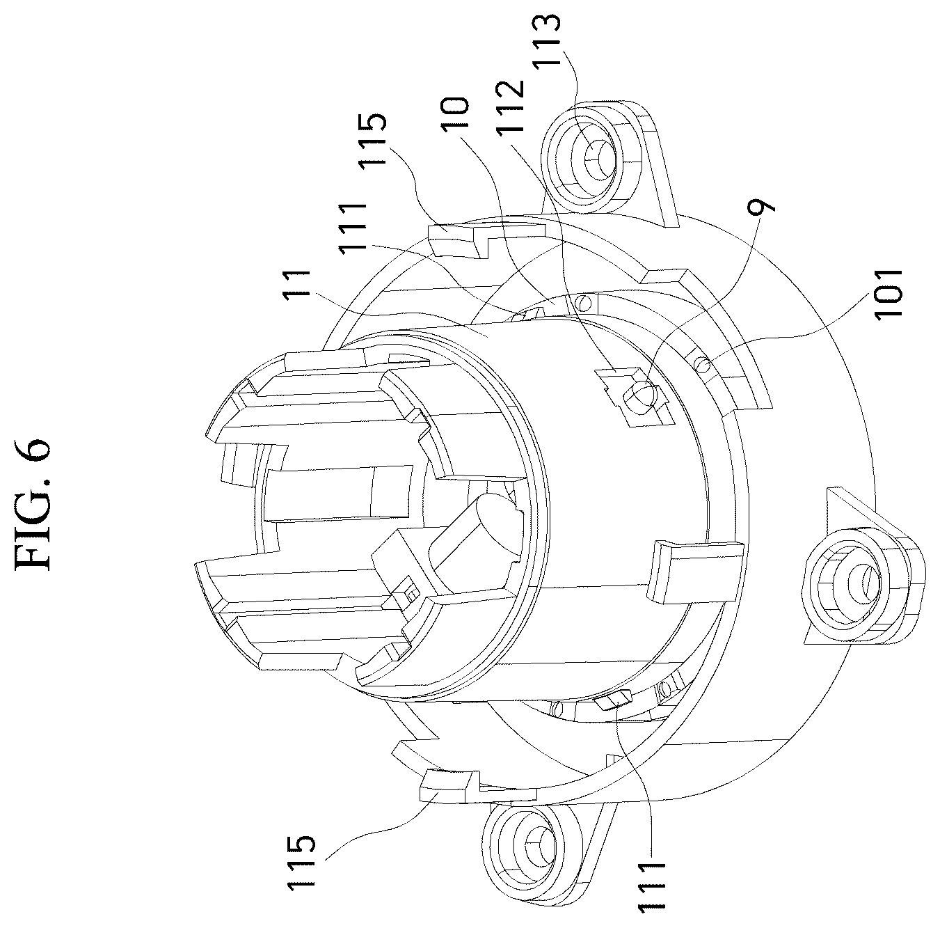 Patent US12112903 Figure 6 – Mechanical knob apparatus capable of push and rotation operations