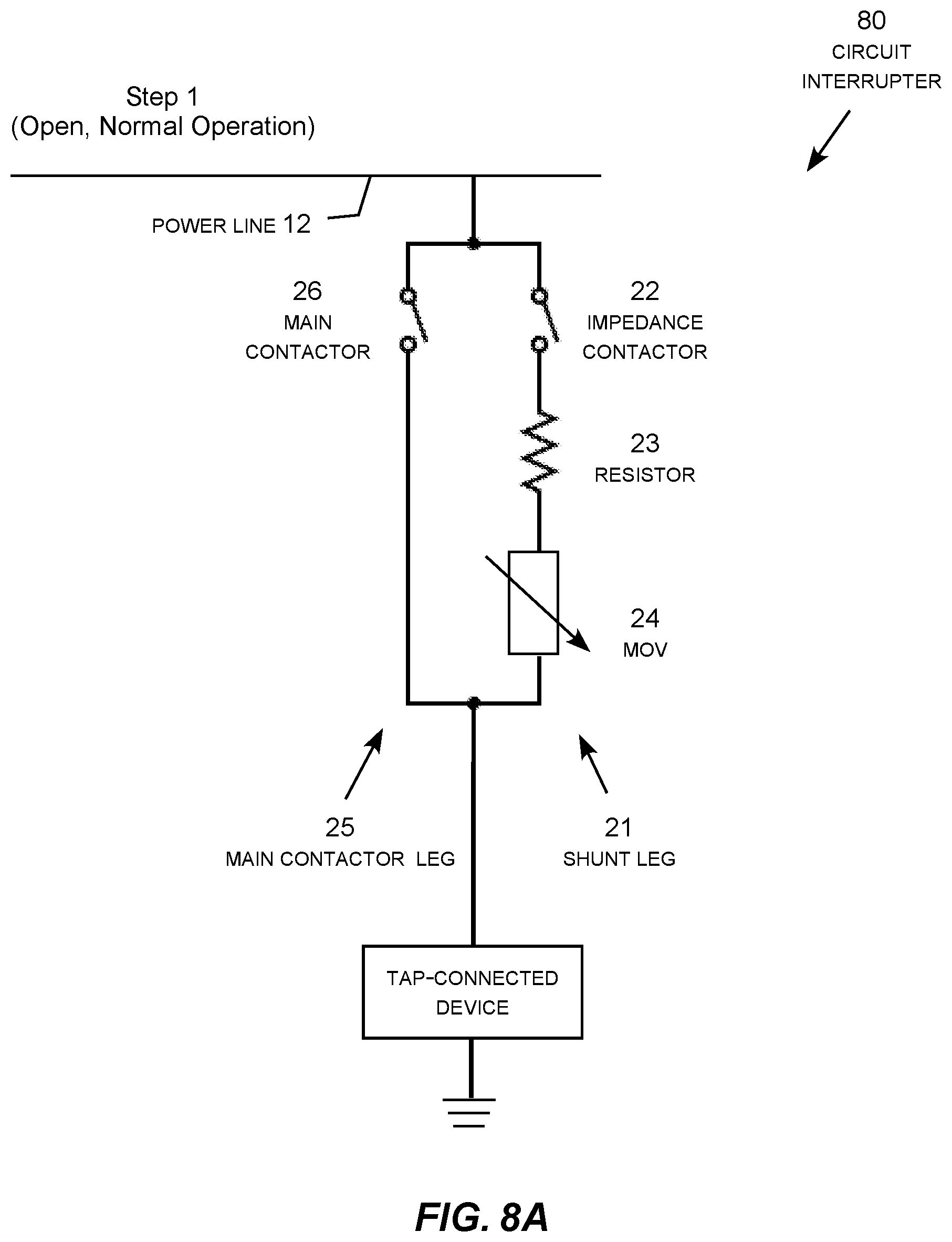 Patent US12112905 Figure 8 – Alternative gas current pause circuit interrupter