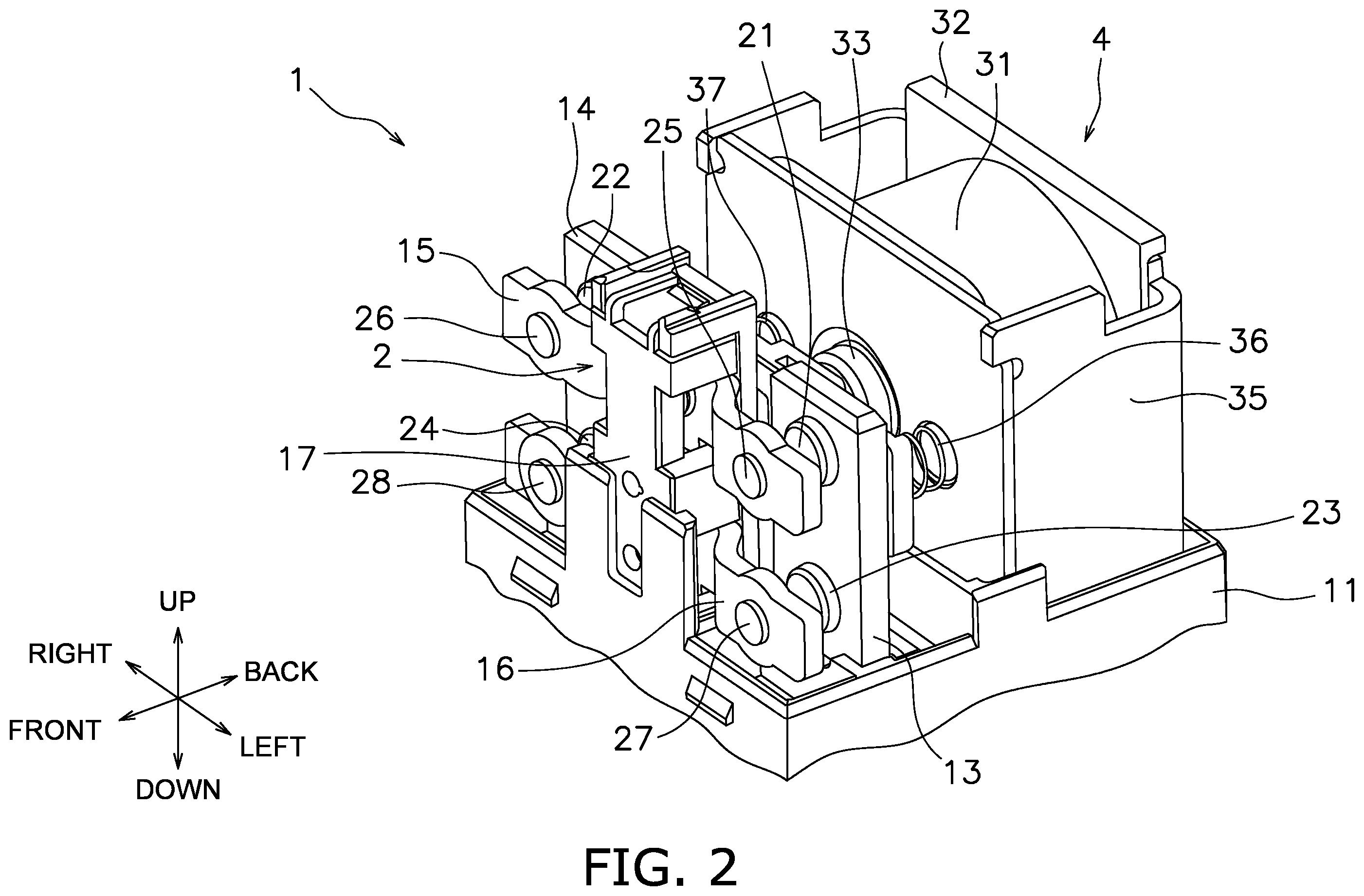 Patent US12112908 Figure 2 – Electromagnetic relay