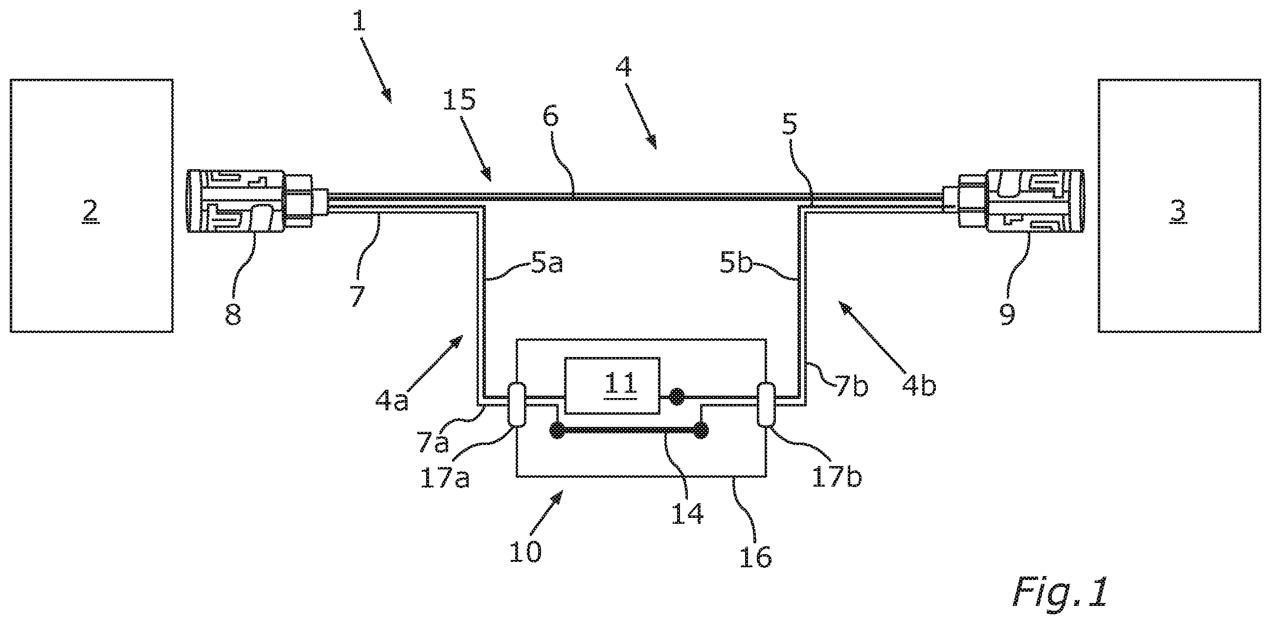 Patent US12112910 Figure 1 – Protective device for a high-voltage cable, high-voltage cable, high-voltage on-board power supply and motor vehicle