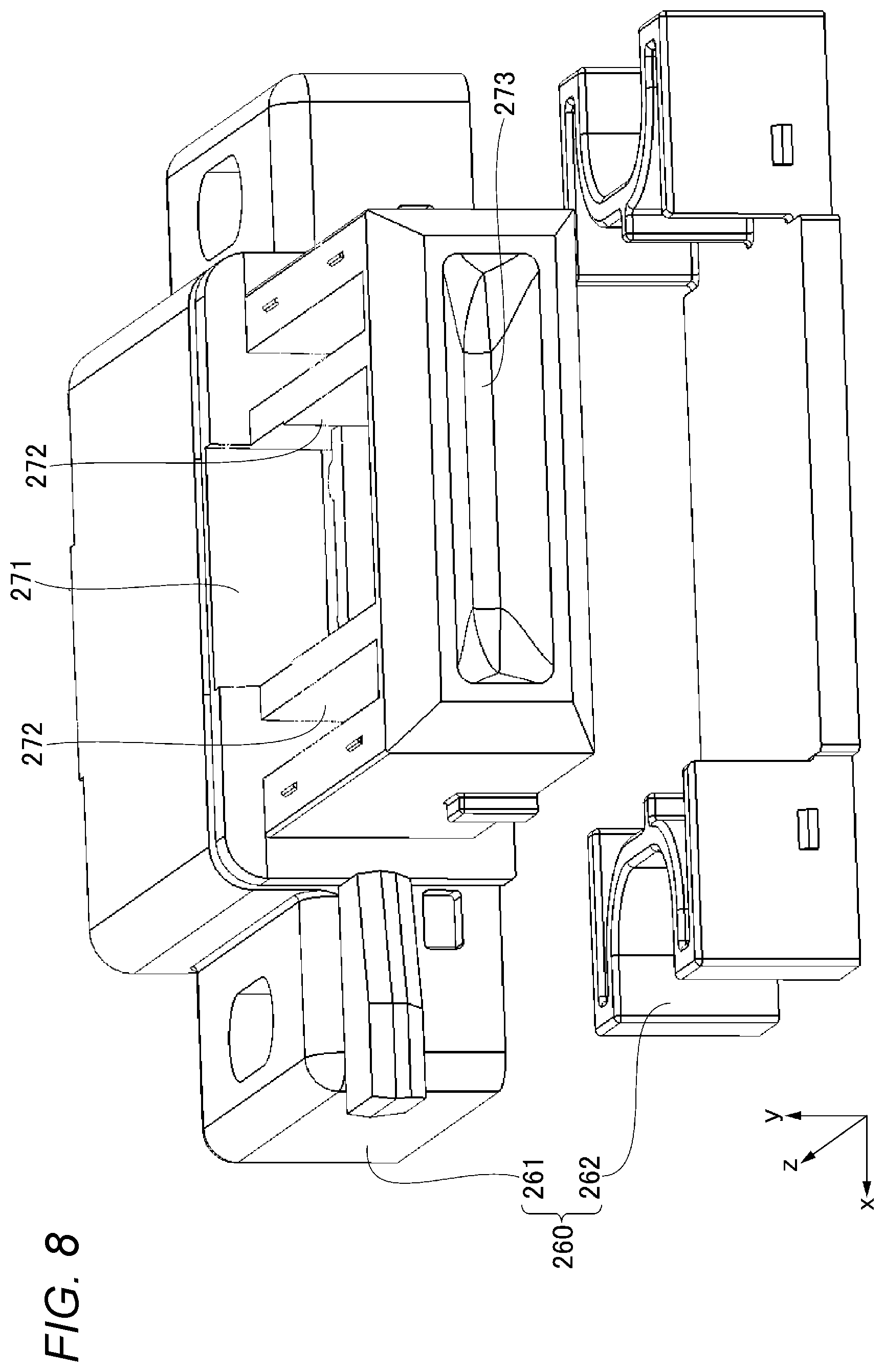 Patent US12112912 Figure 8 – Safety switch and apparatus with door