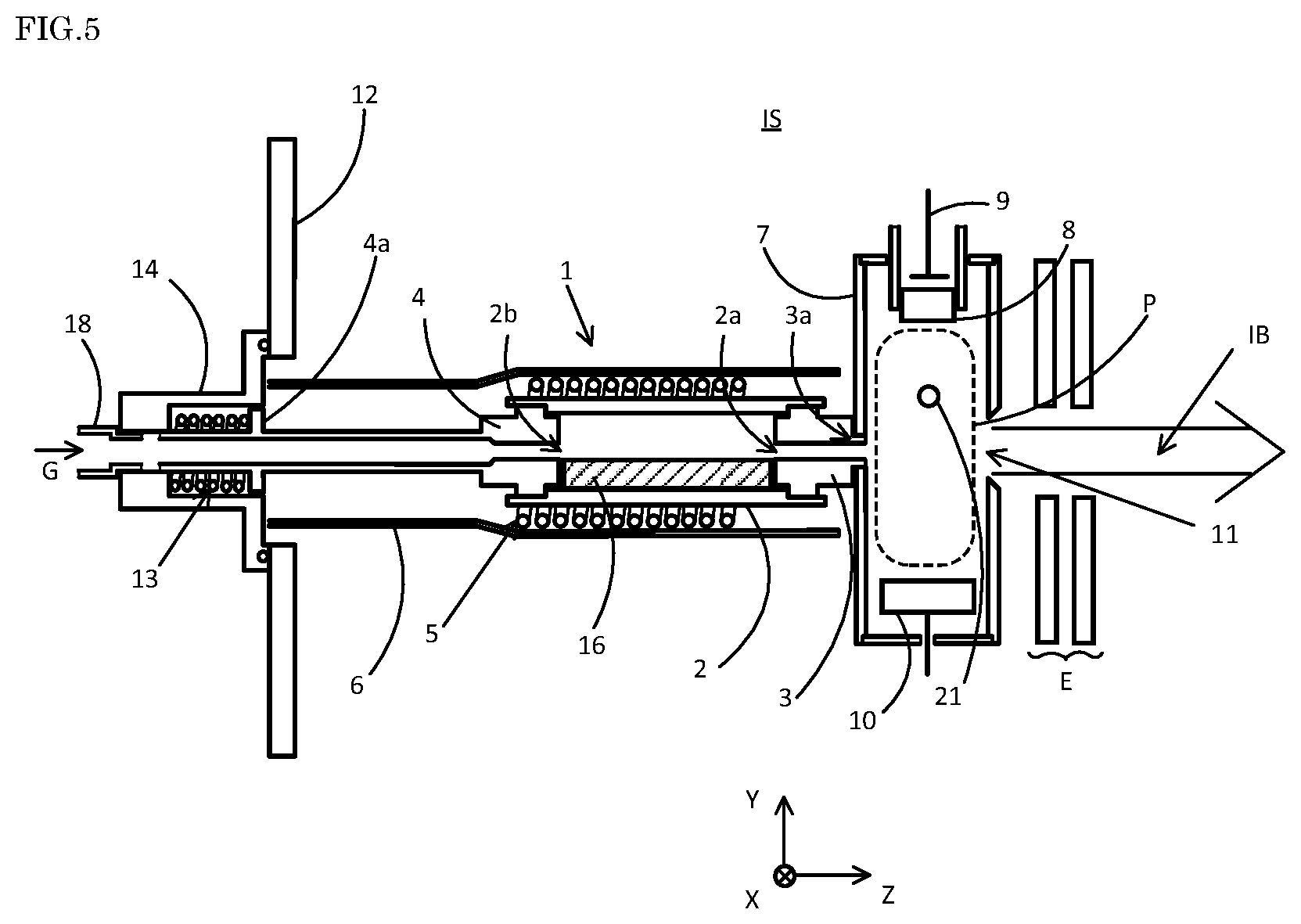 Patent US12112915 Figure 5 – Vaporizer, ion source and method for generating aluminum-containing vapor