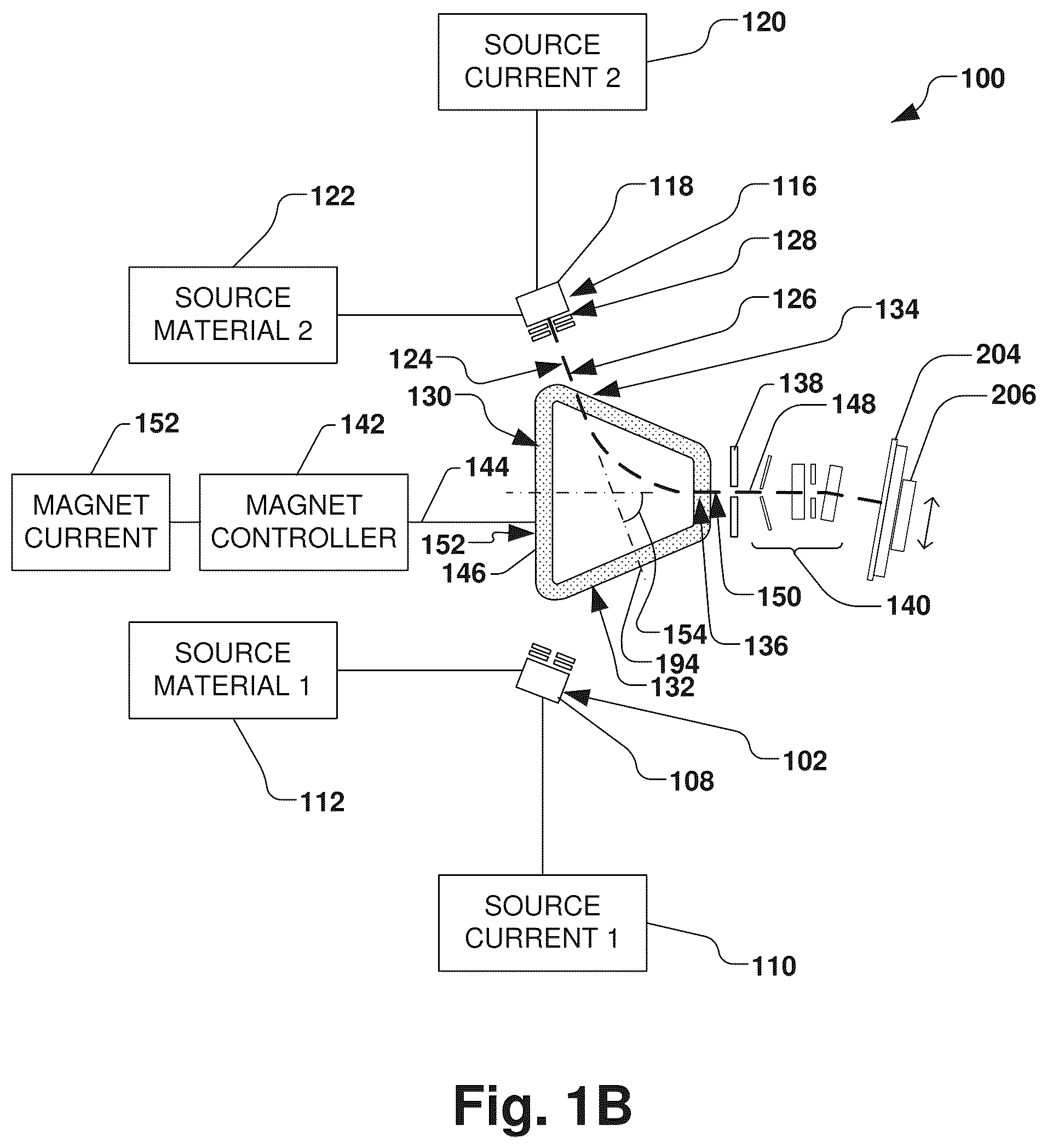 Patent US12112918 Figure 2 – Dual source injector with switchable analyzing magnet