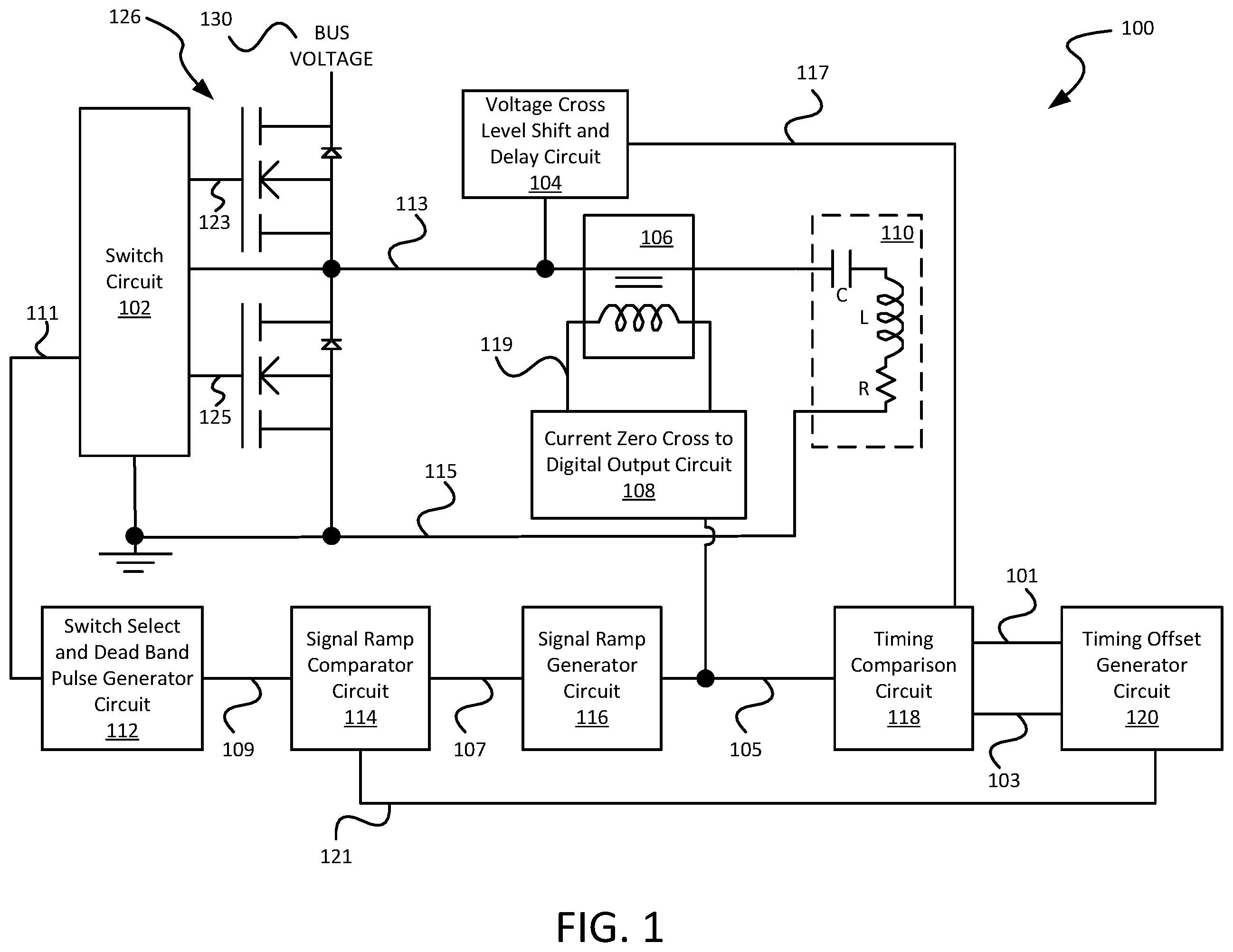 Patent US12112919 Figure 1 – Load current derived switch timing of switching resonant topology