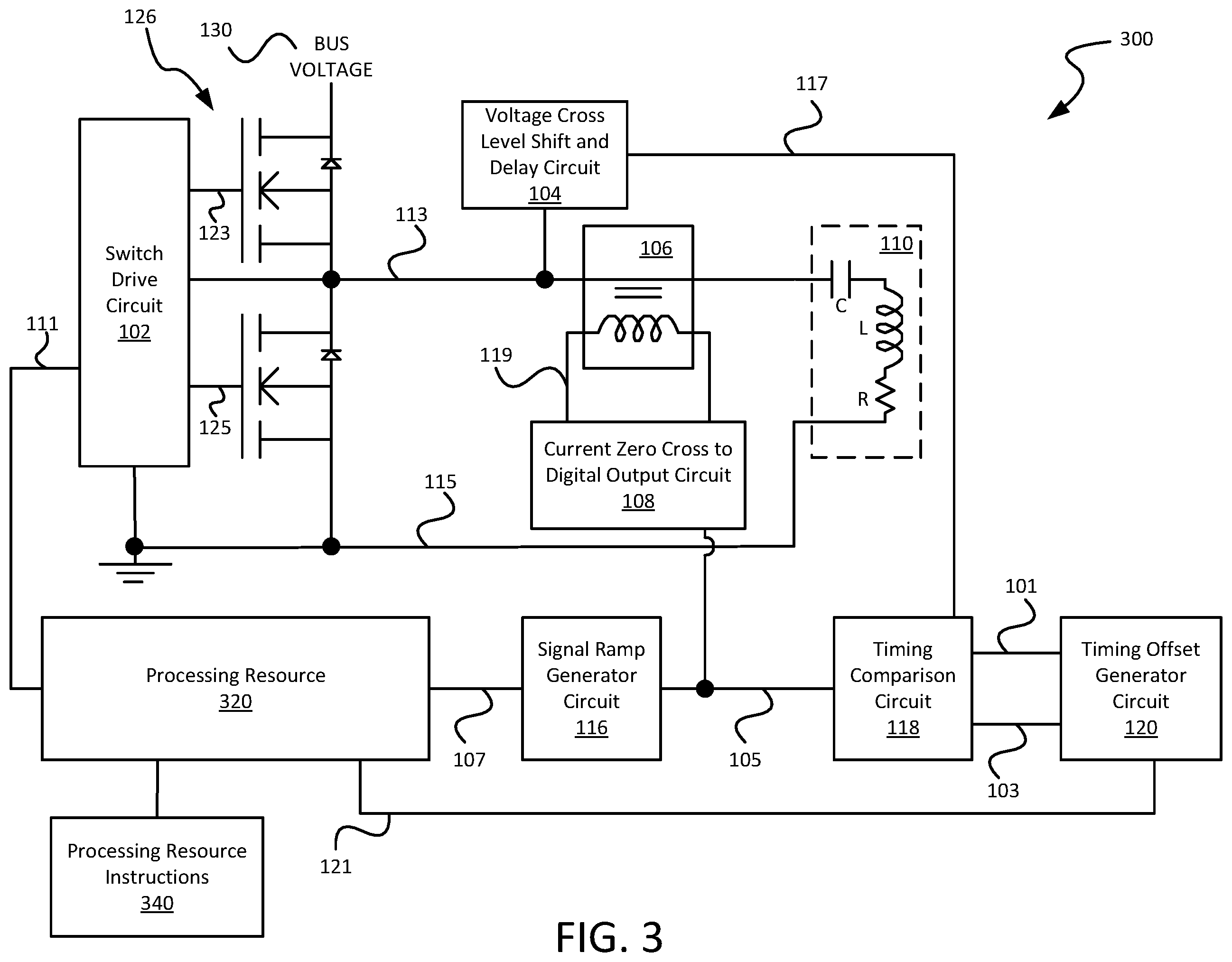 Patent US12112919 Figure 3 – Load current derived switch timing of switching resonant topology