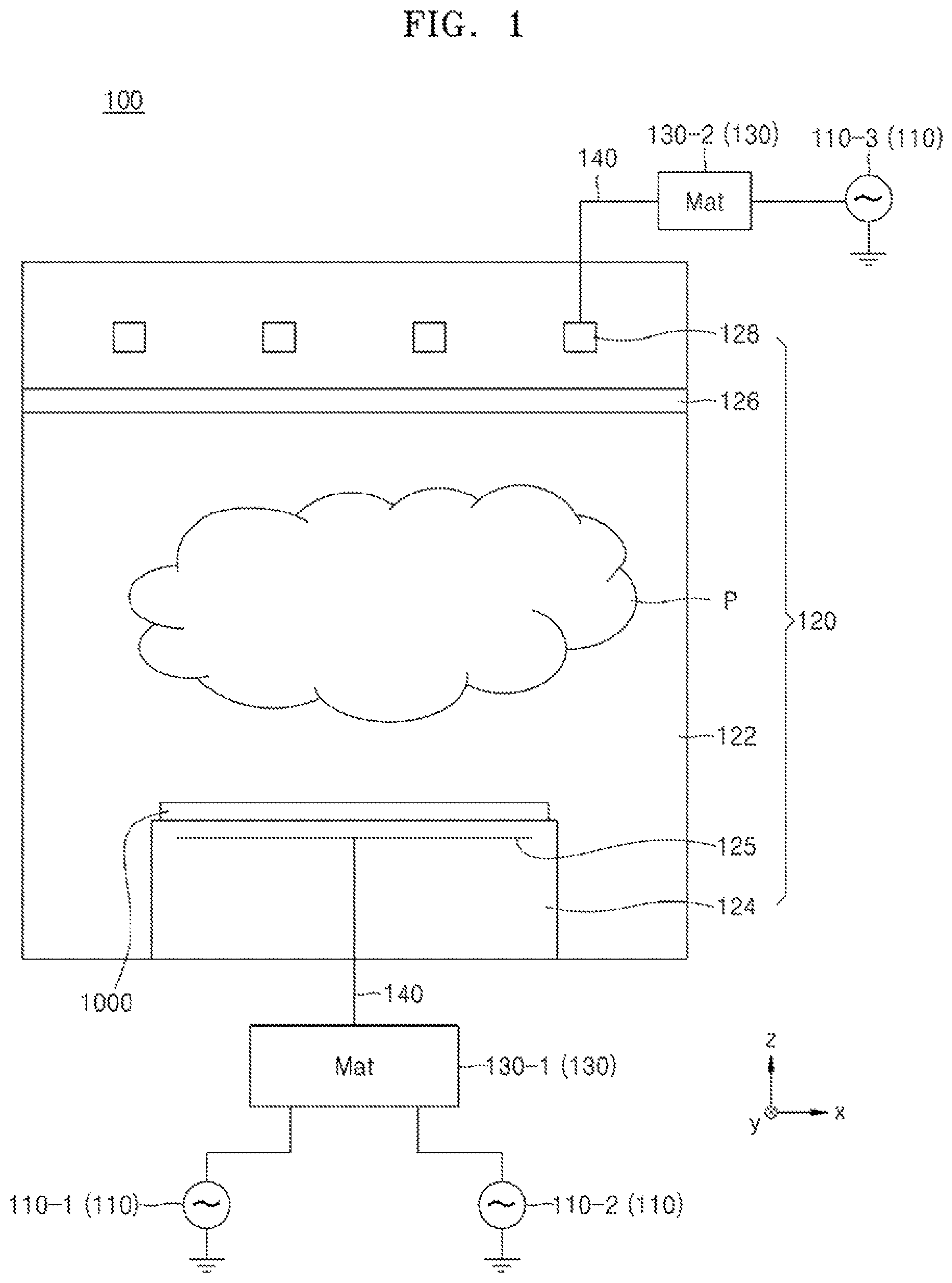 Patent US12112920 Figure 1 – Plasma processing system