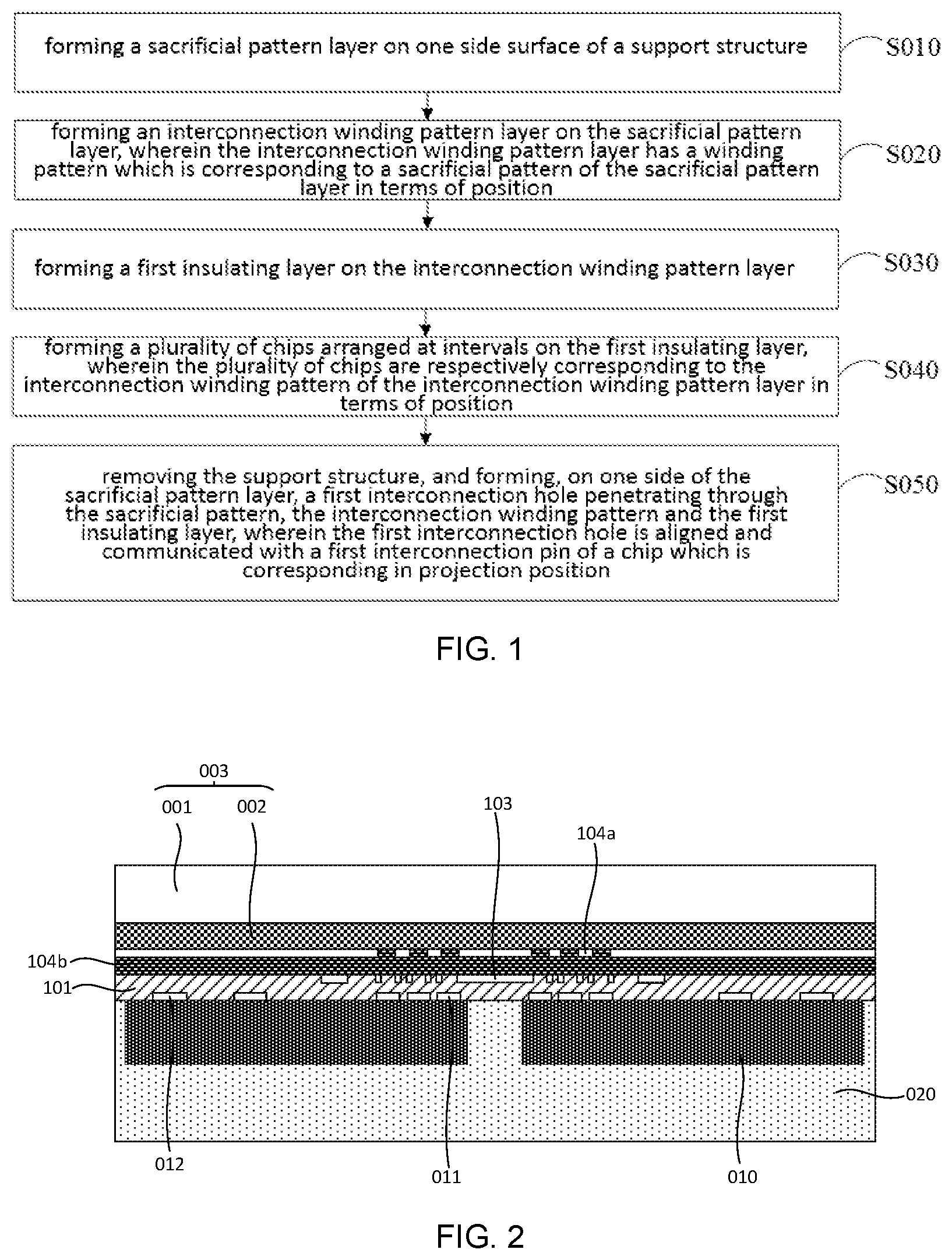 Patent US12112956 Figure 1 – Chip interconnection package structure and method