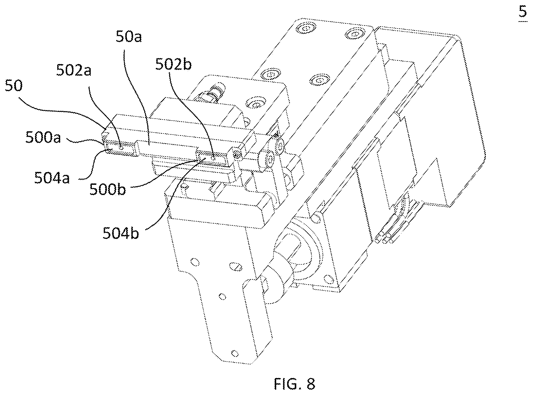 Patent US12112964 Figure 8 – Chip carrier, chip testing module, and chip handling module