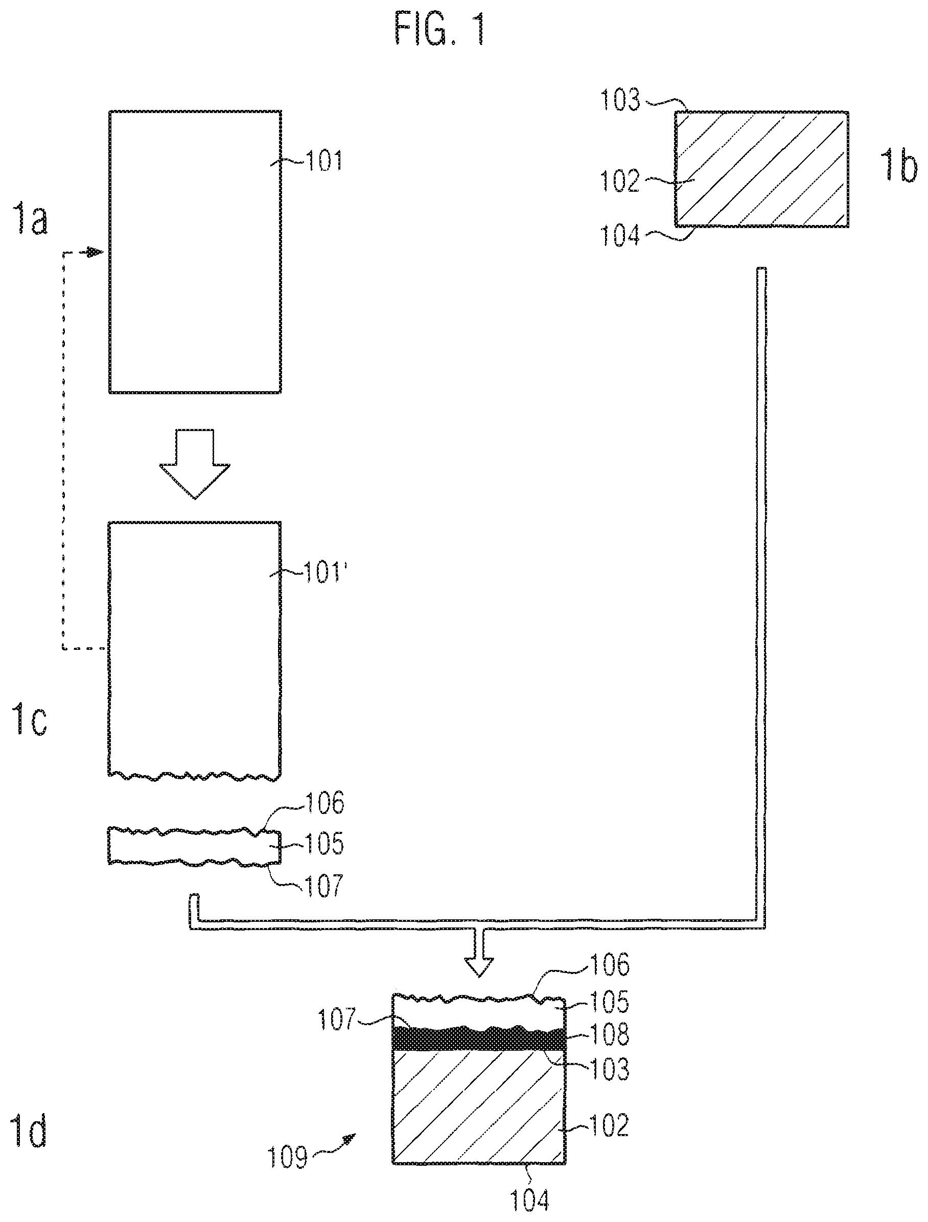 Patent US12112976 Figure 1 – Pseudo-substrate with improved efficiency of usage of single crystal material