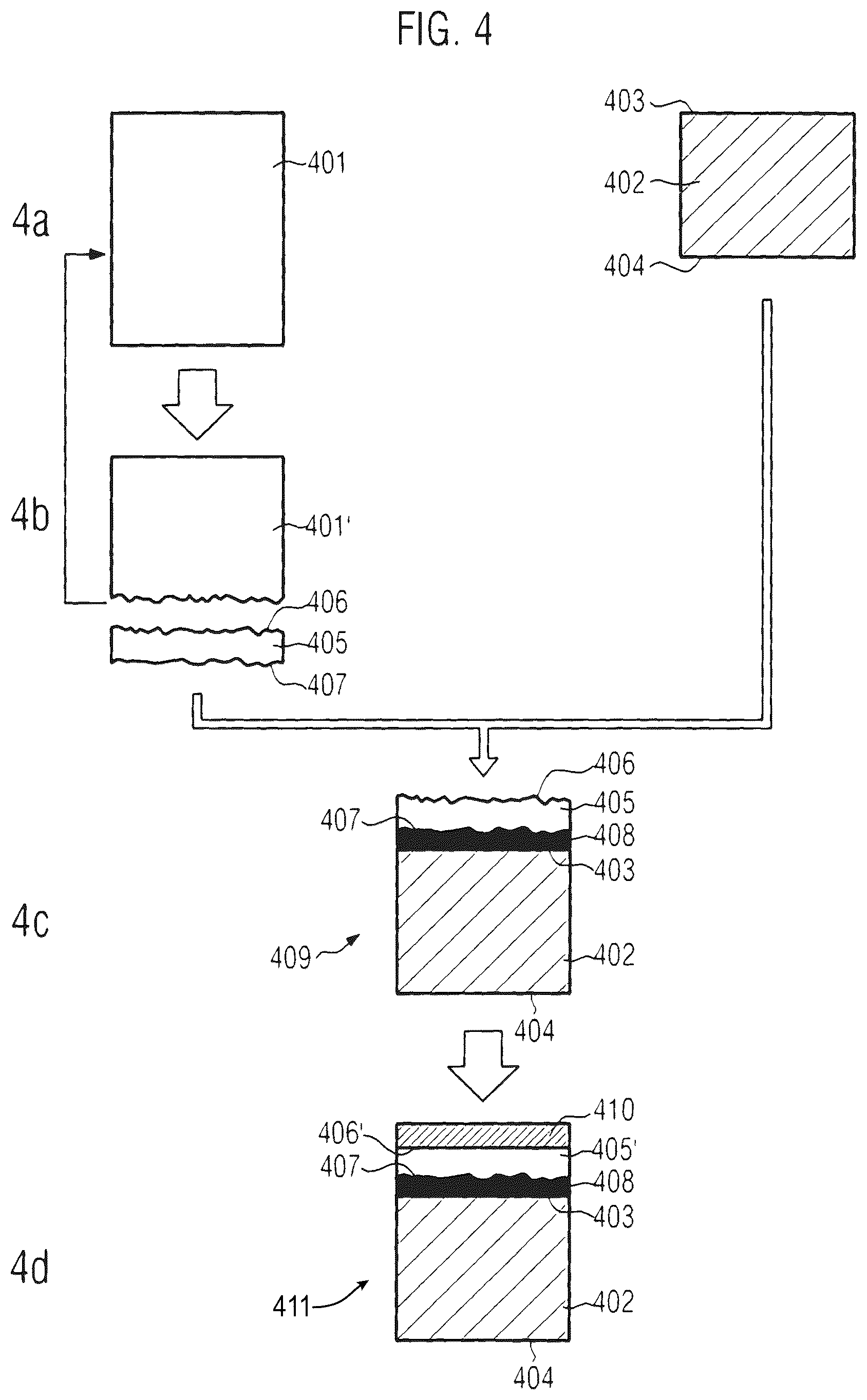 Patent US12112976 Figure 4 – Pseudo-substrate with improved efficiency of usage of single crystal material