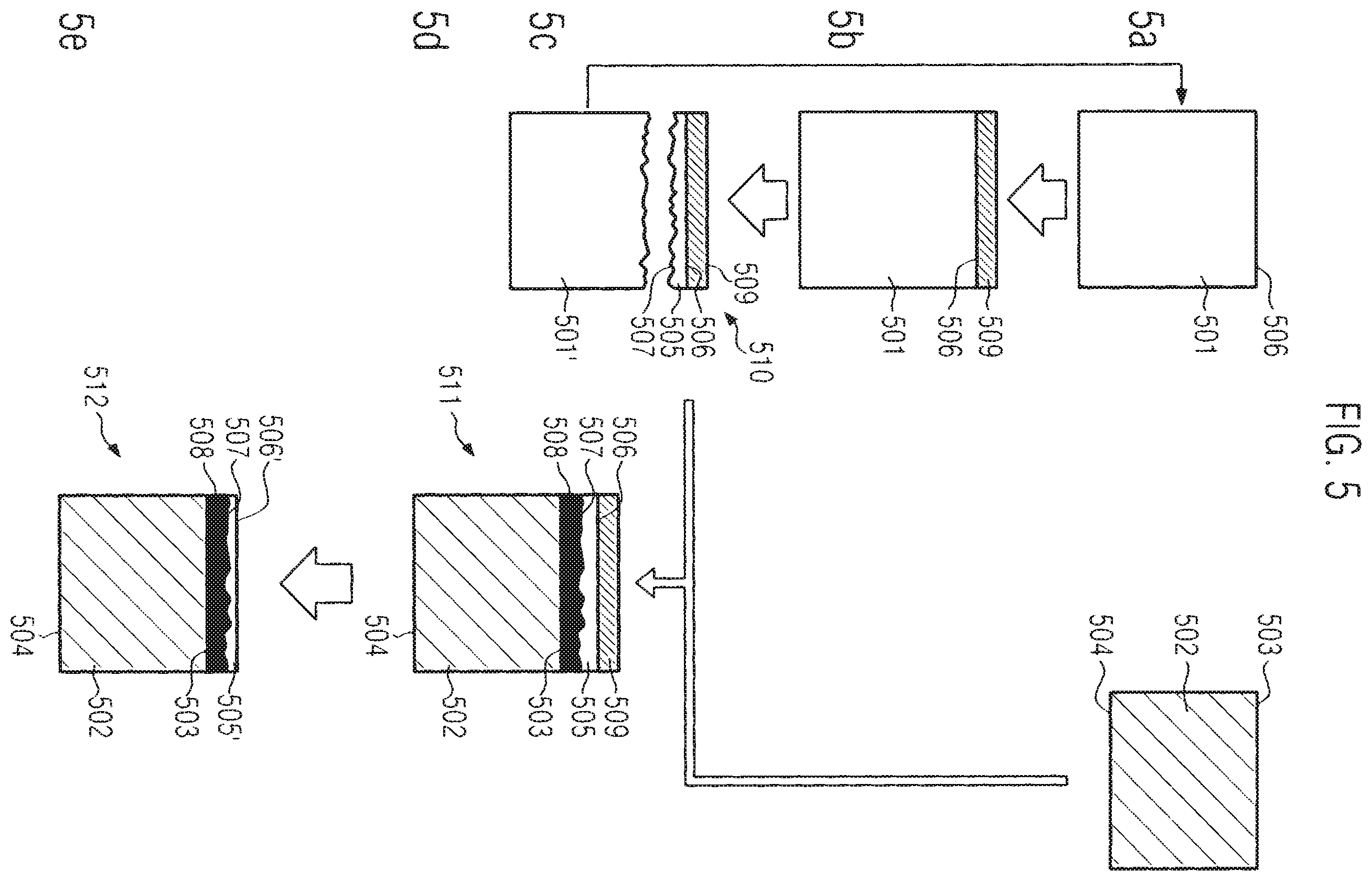 Patent US12112976 Figure 5 – Pseudo-substrate with improved efficiency of usage of single crystal material