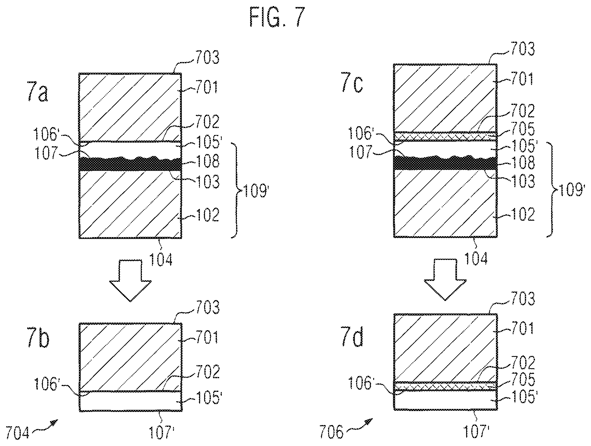 Patent US12112976 Figure 7 – Pseudo-substrate with improved efficiency of usage of single crystal material