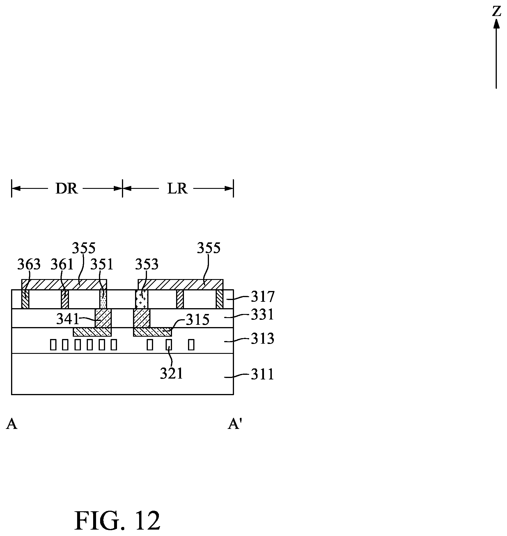 Patent US12112978 Figure 12 – Method for fabricating semiconductor device with redistribution plugs