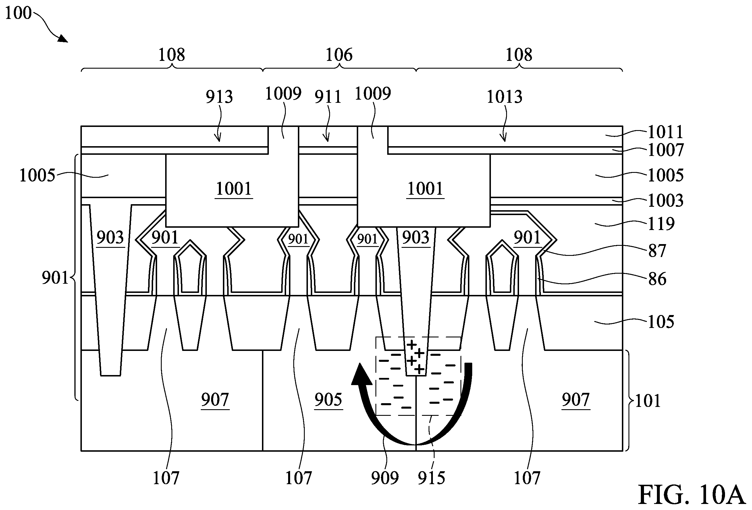 Patent US12112990 Figure 11 – Semiconductor device with cut metal gate and method of manufacture